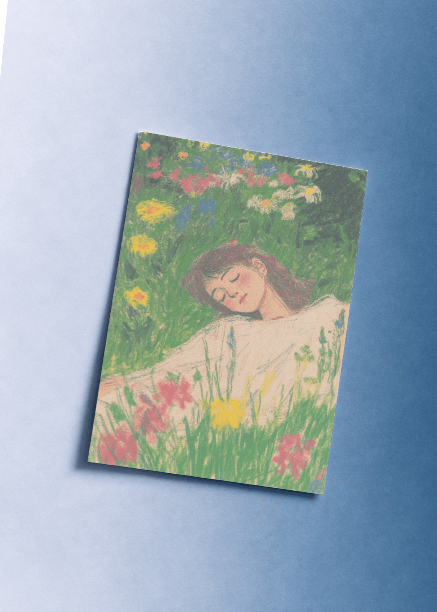 Resting in Flowers Card mockup 1
