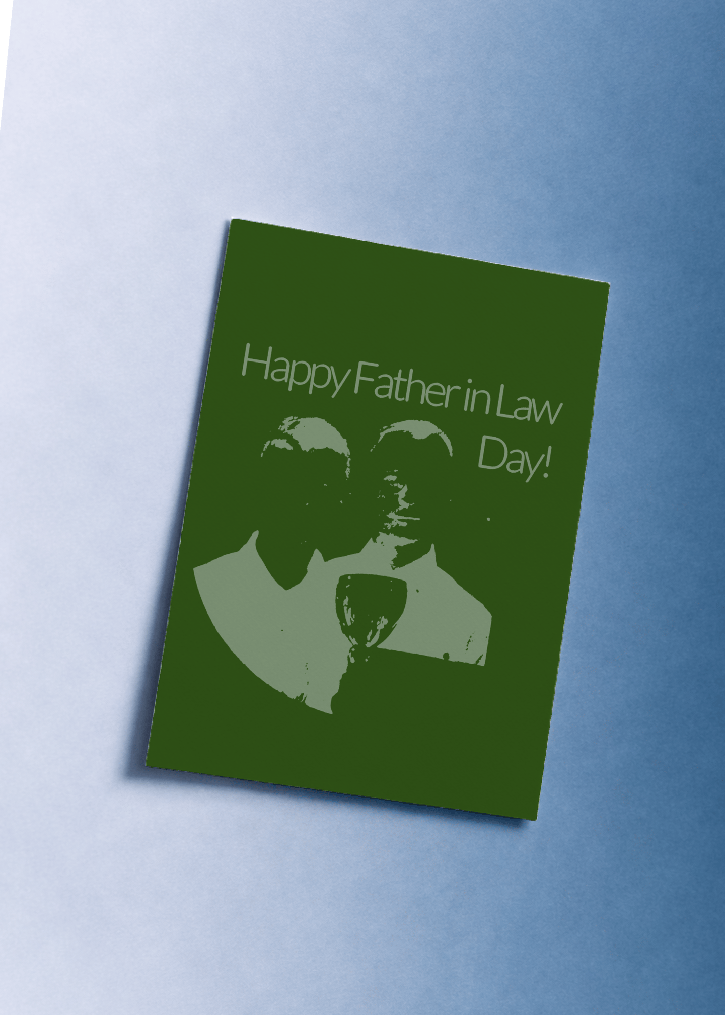 Happy Father-in-Law Day Trophy Card mockup 1