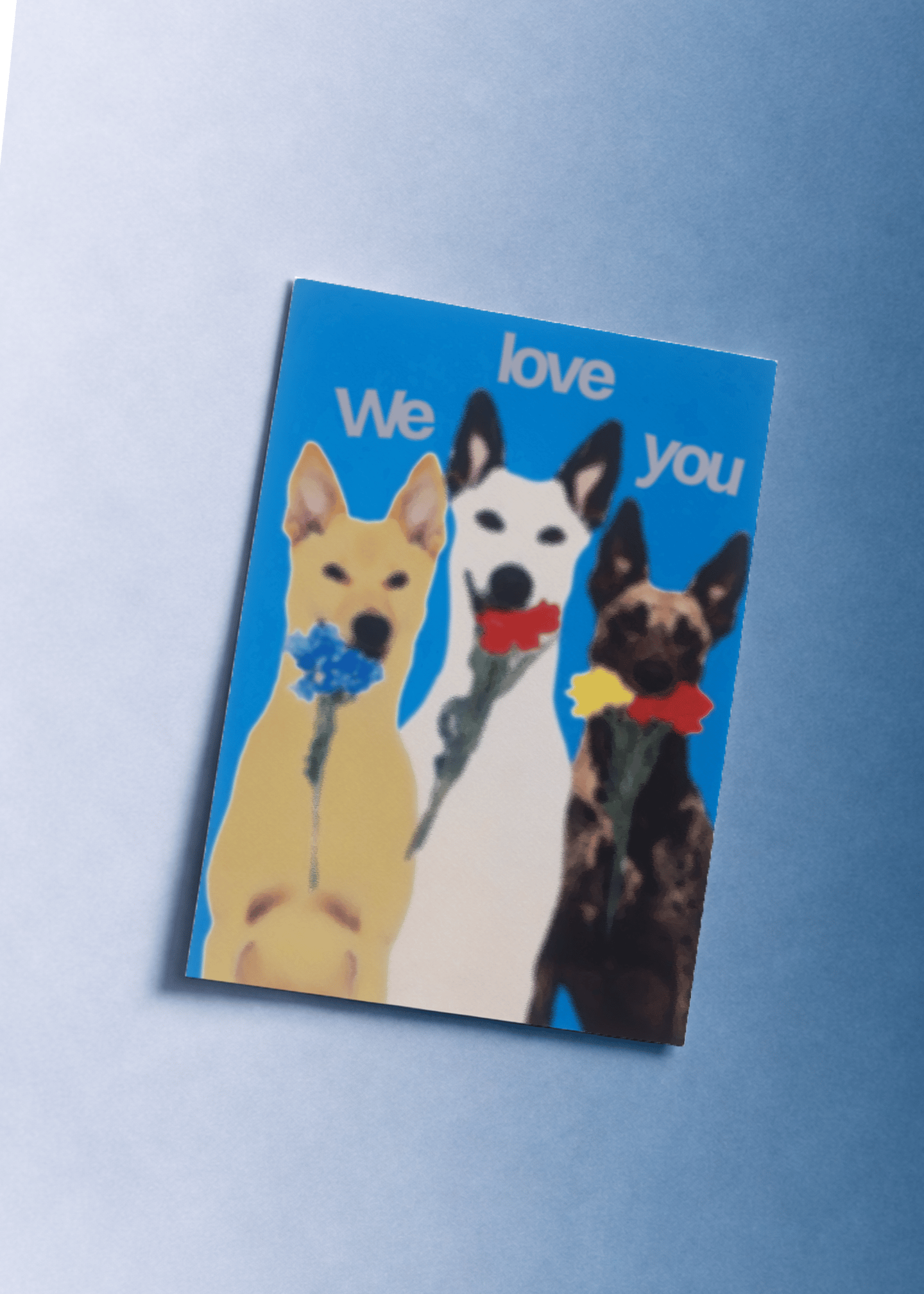 We Love You Dogs Card mockup 1