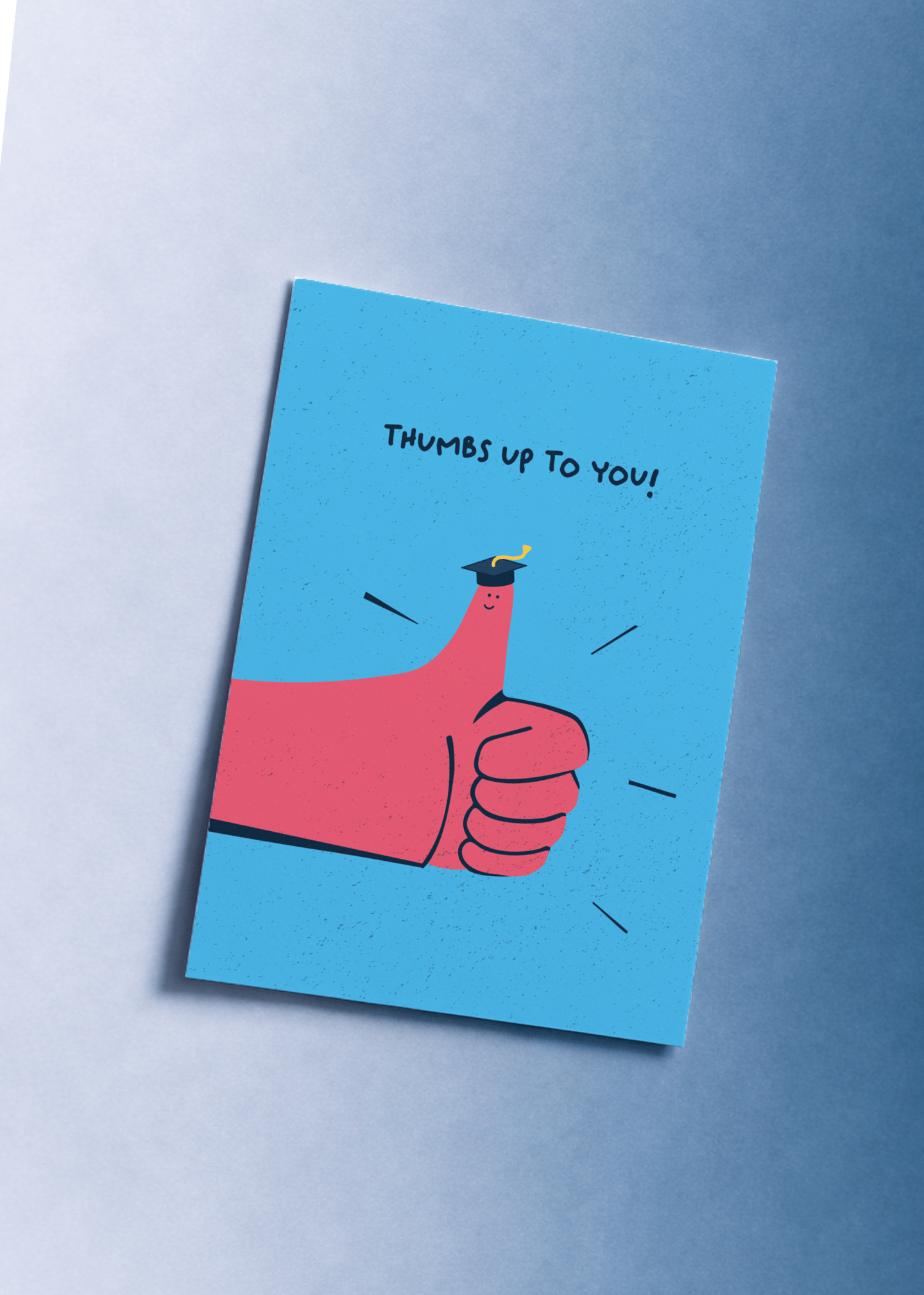 Thumbs Up Grad Card mockup 1