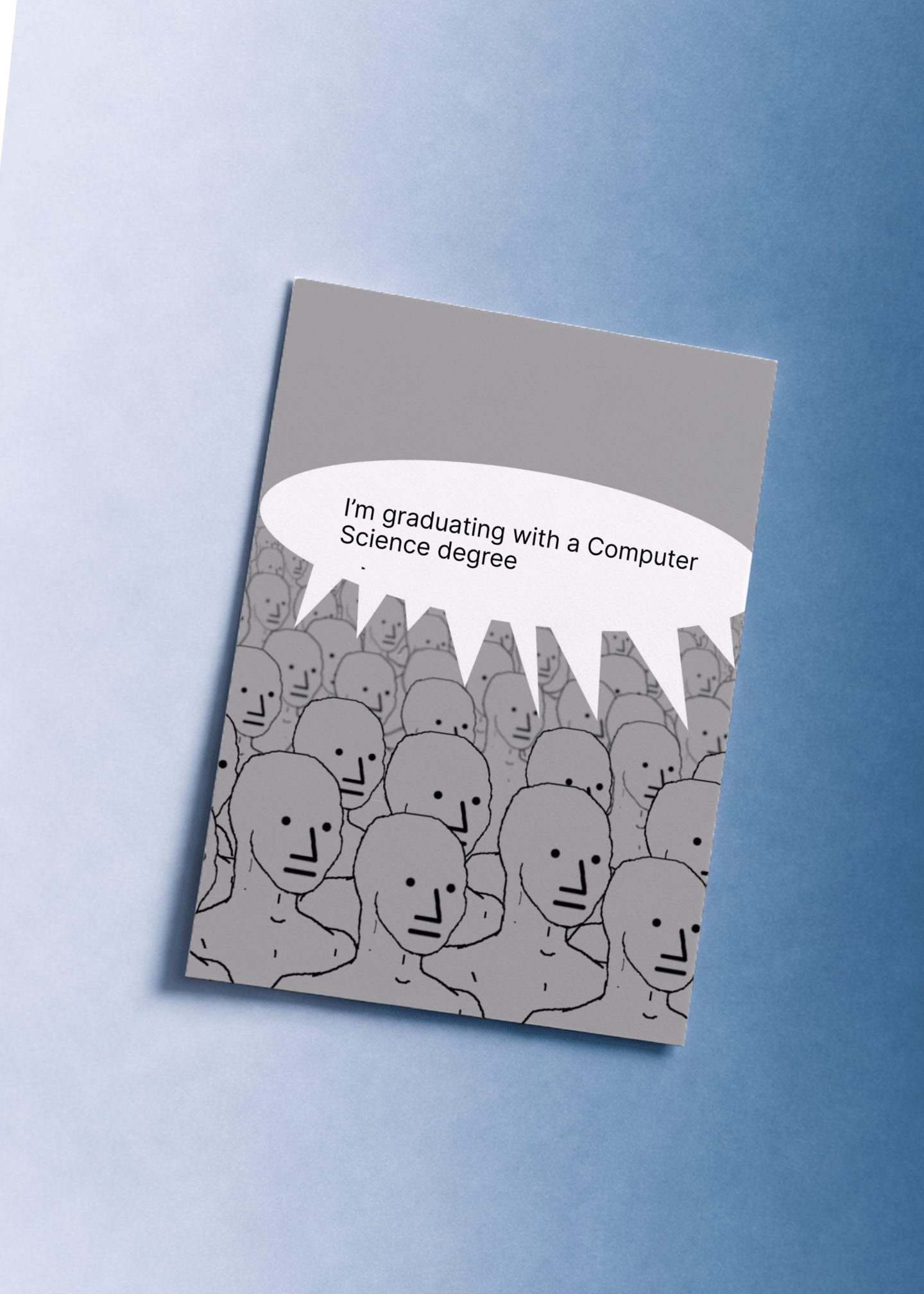 Graduating with a CS Degree Card mockup 1