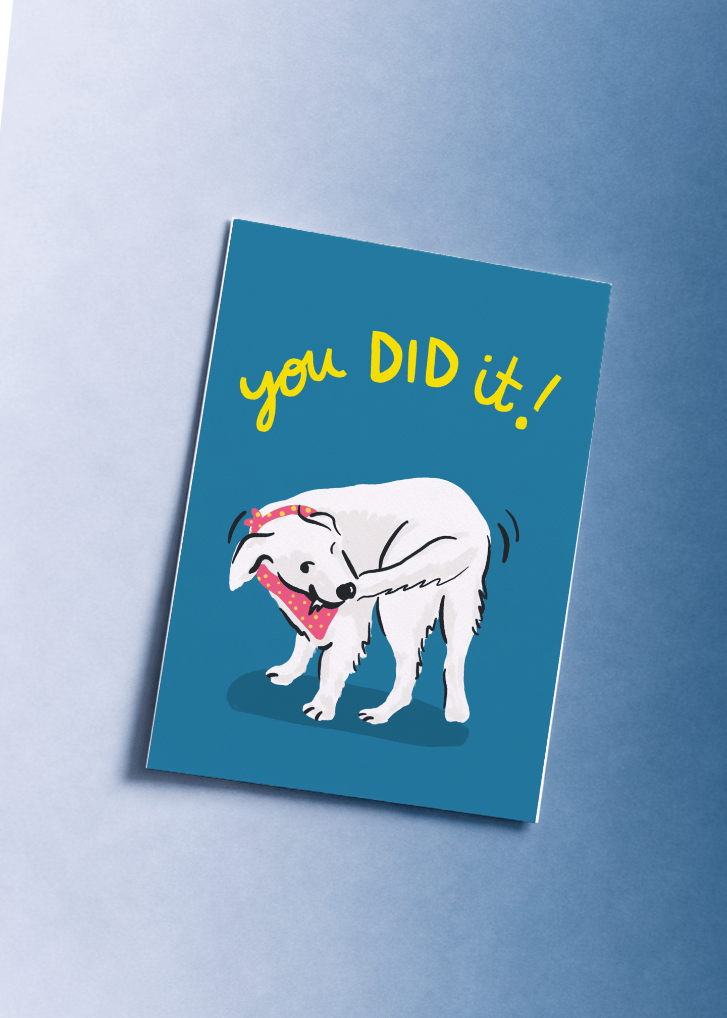 You Did It Dog Card mockup 1