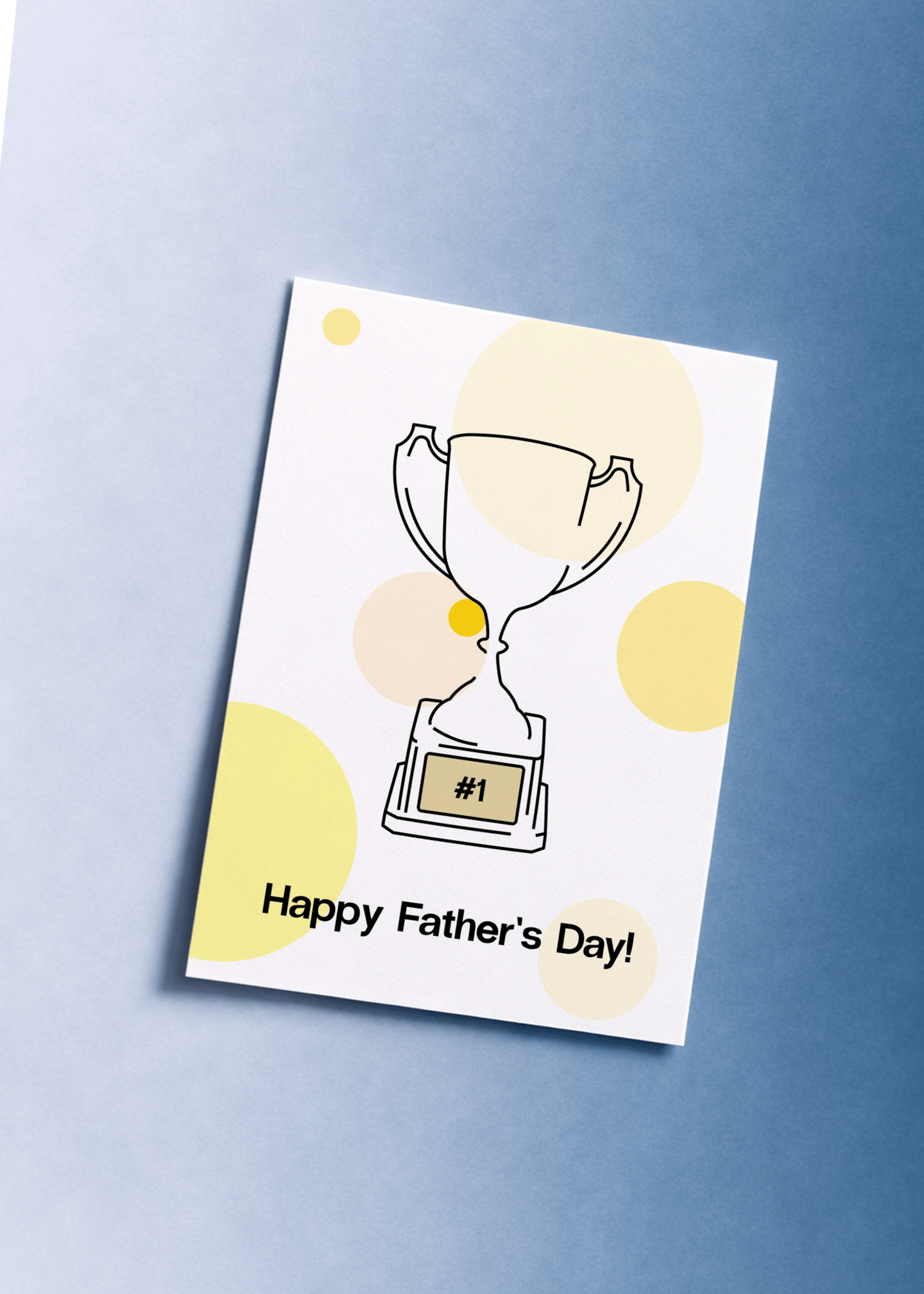 Number One Trophy Father's Day Card mockup 1