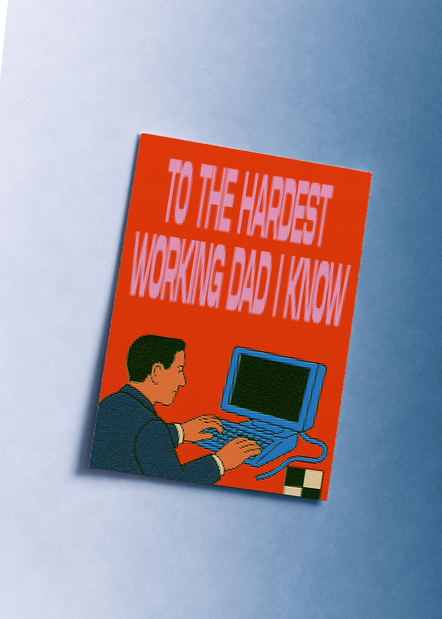 Hardest Working Dad Card mockup 1