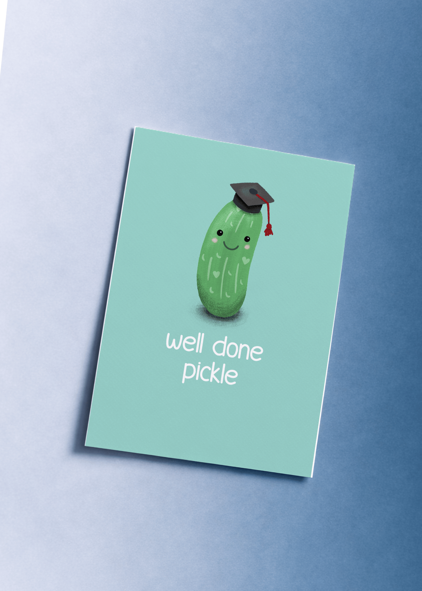 Well Done Pickle Graduation Card mockup 1