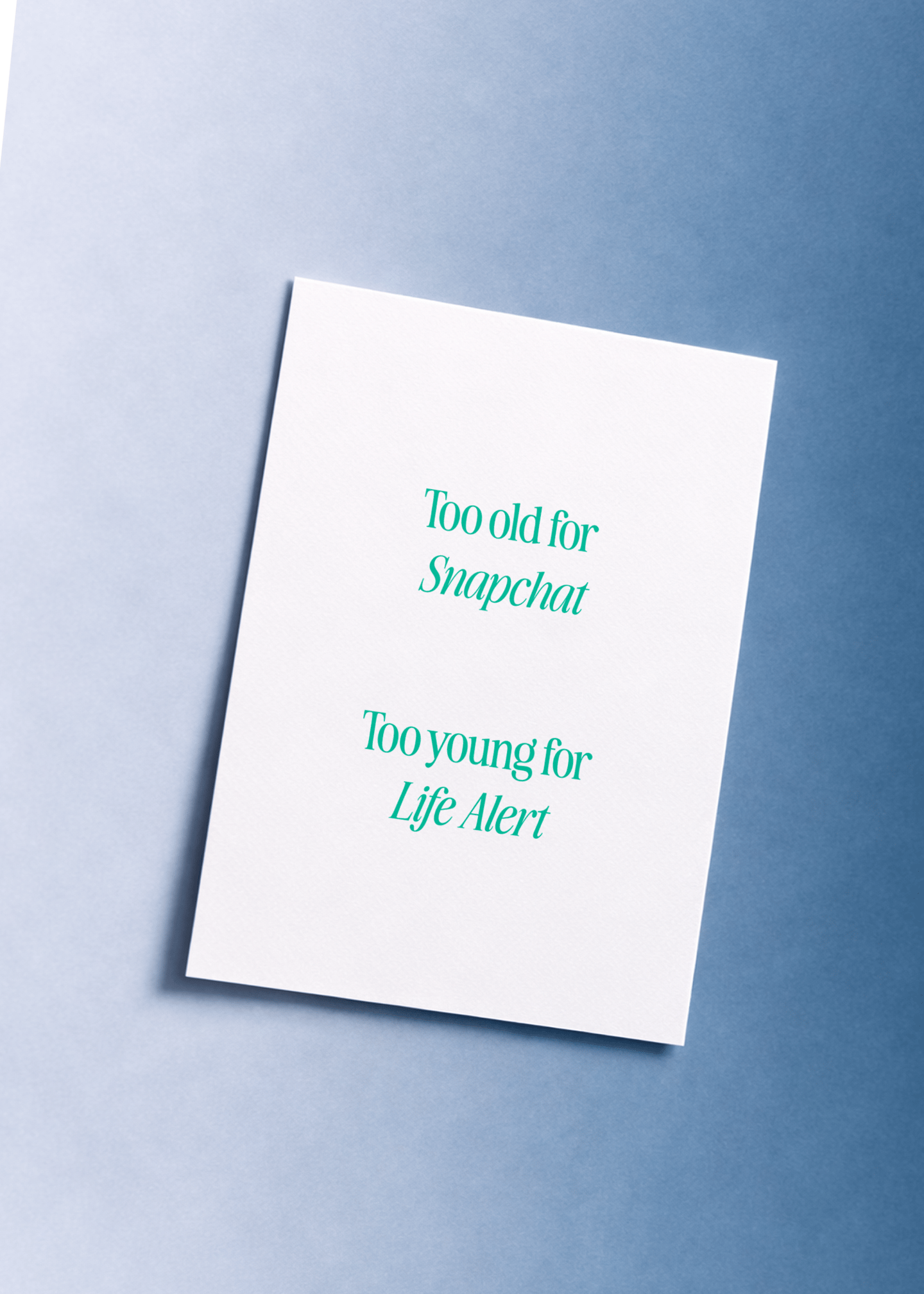 Snapchat to Life Alert Card mockup 1