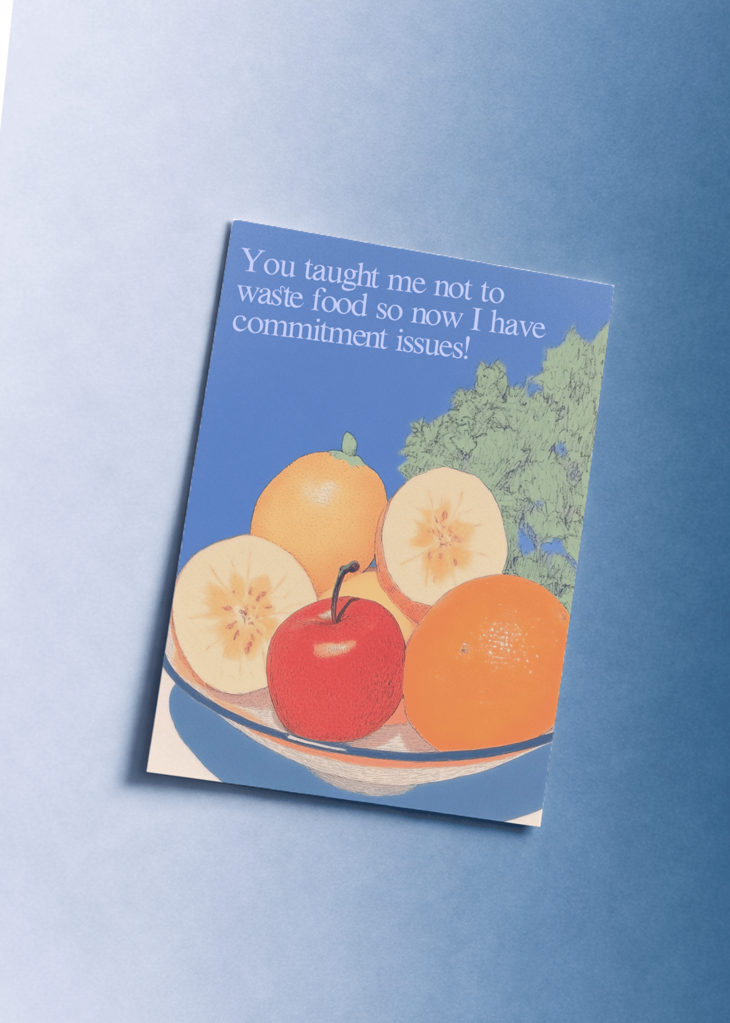 Commitment Issues Fruit Card mockup 1