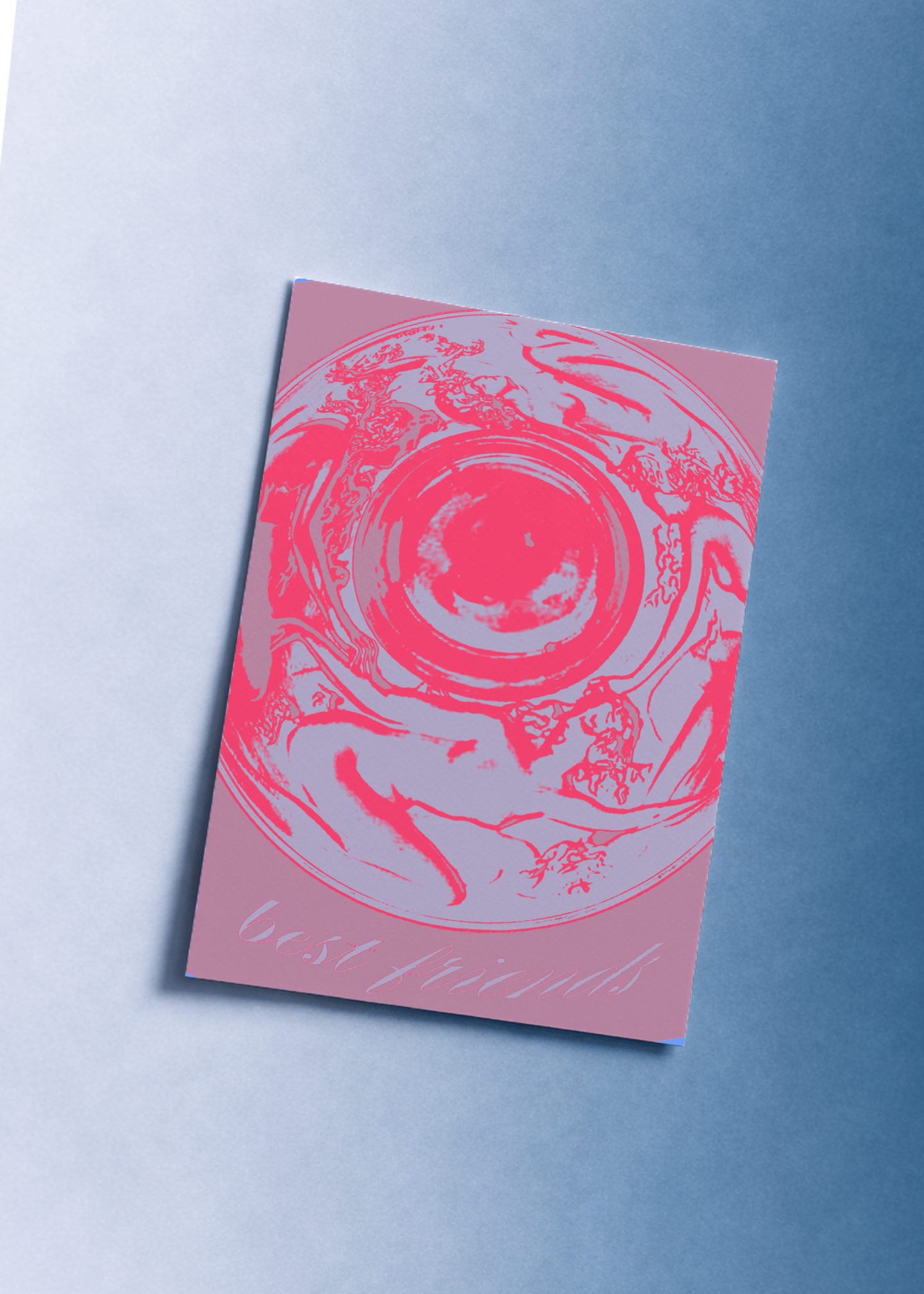 Best Friends Psychedelic Vortex Card mockup 1