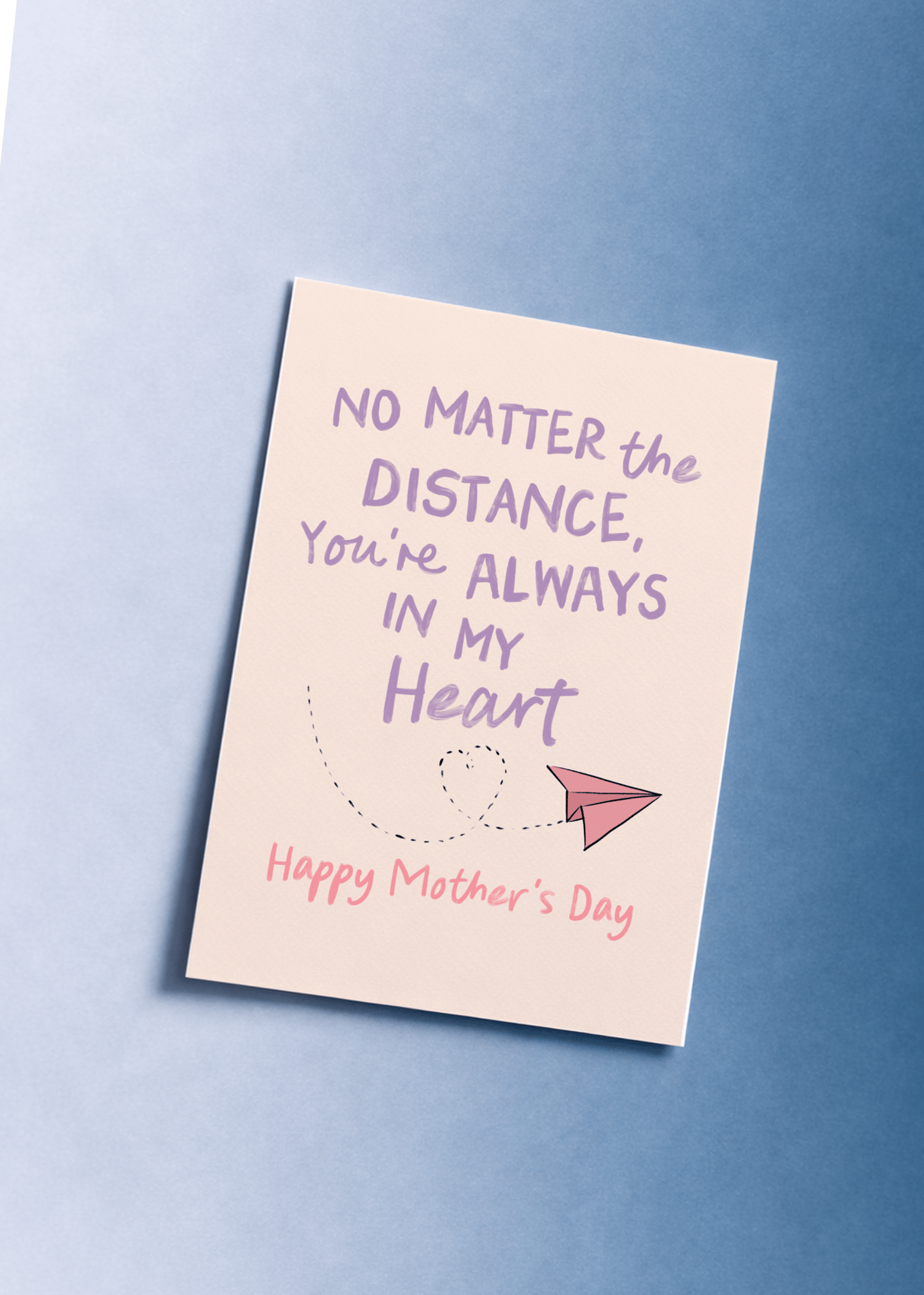 Always in My Heart Distance Mom Card mockup 1