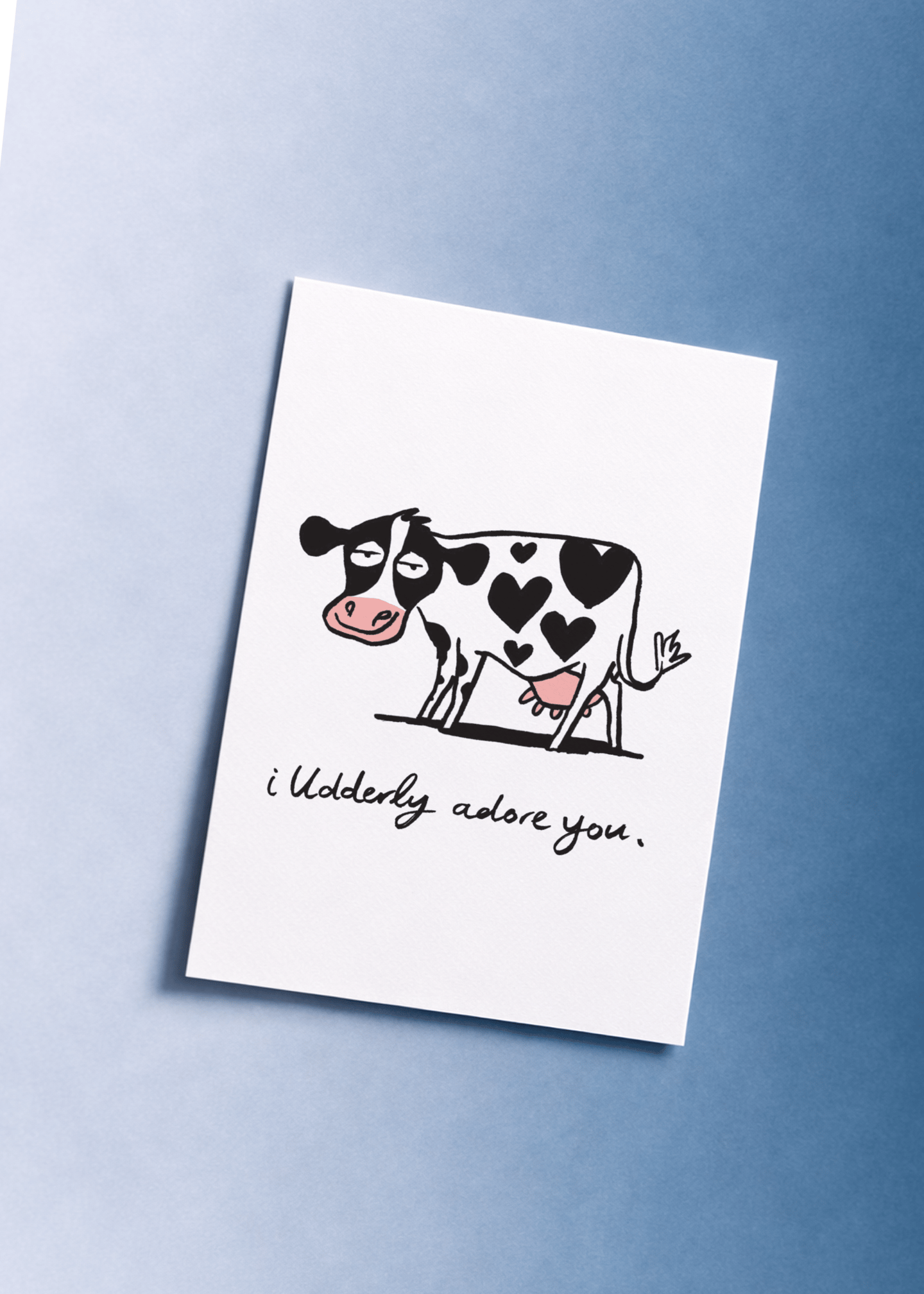 Udderly Adore You Card mockup 1