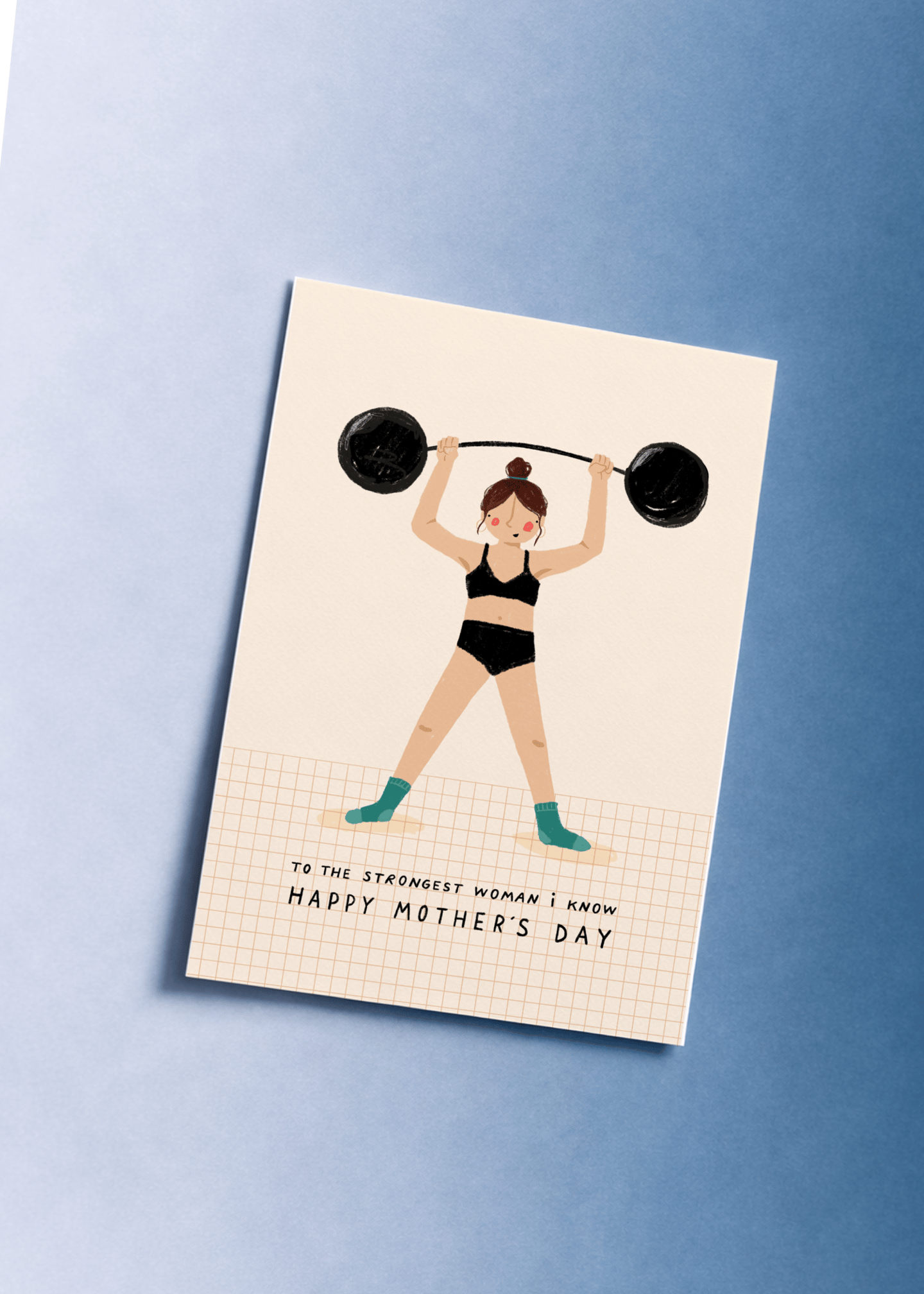 Strongest Woman I Know Mom Card mockup 1