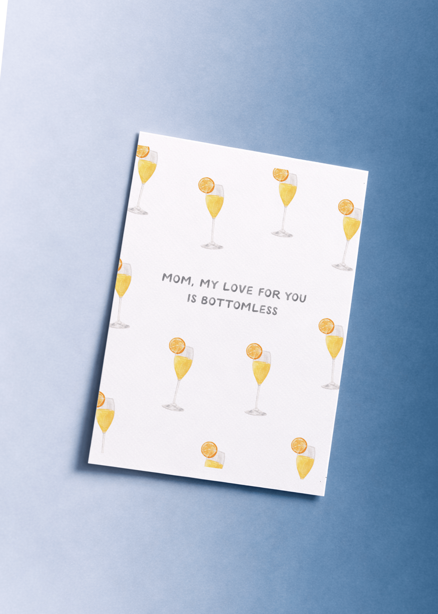 Bottomless Love Mom Card mockup 1