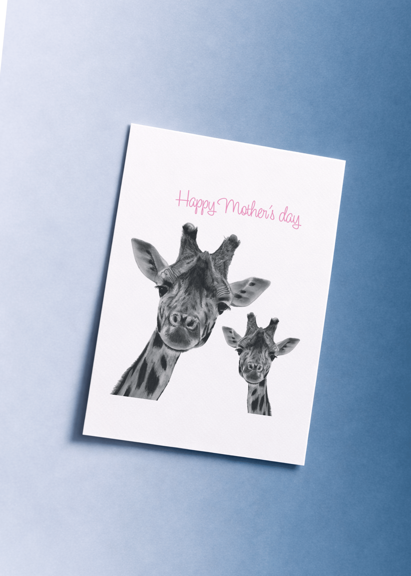 Giraffe Mother’s Day Card mockup 1