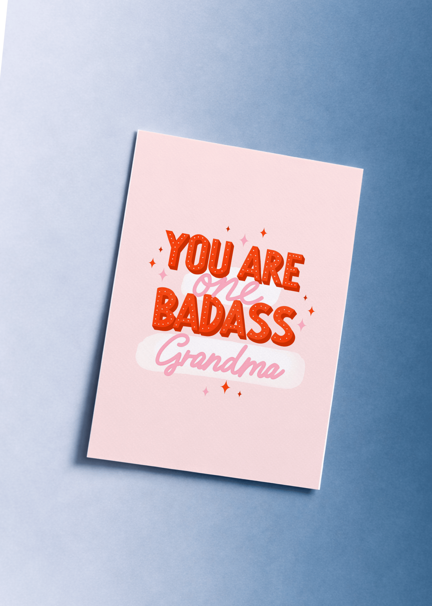 One Badass Grandma Card mockup 1