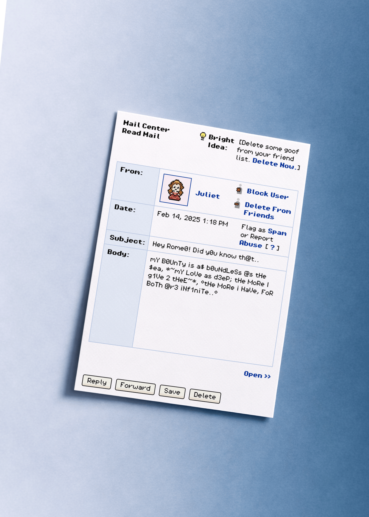 Juliet’s Digital Love Letter Card mockup 1