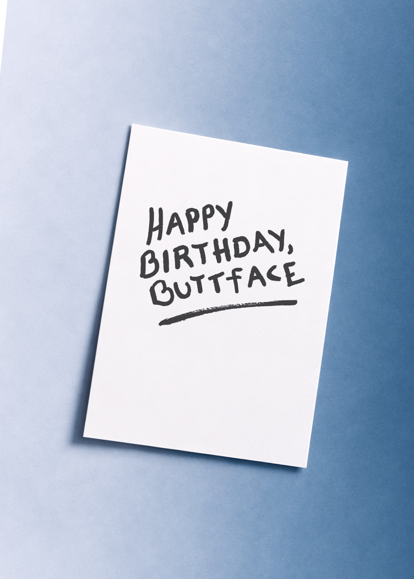 Happy Birthday Buttface Card mockup 1