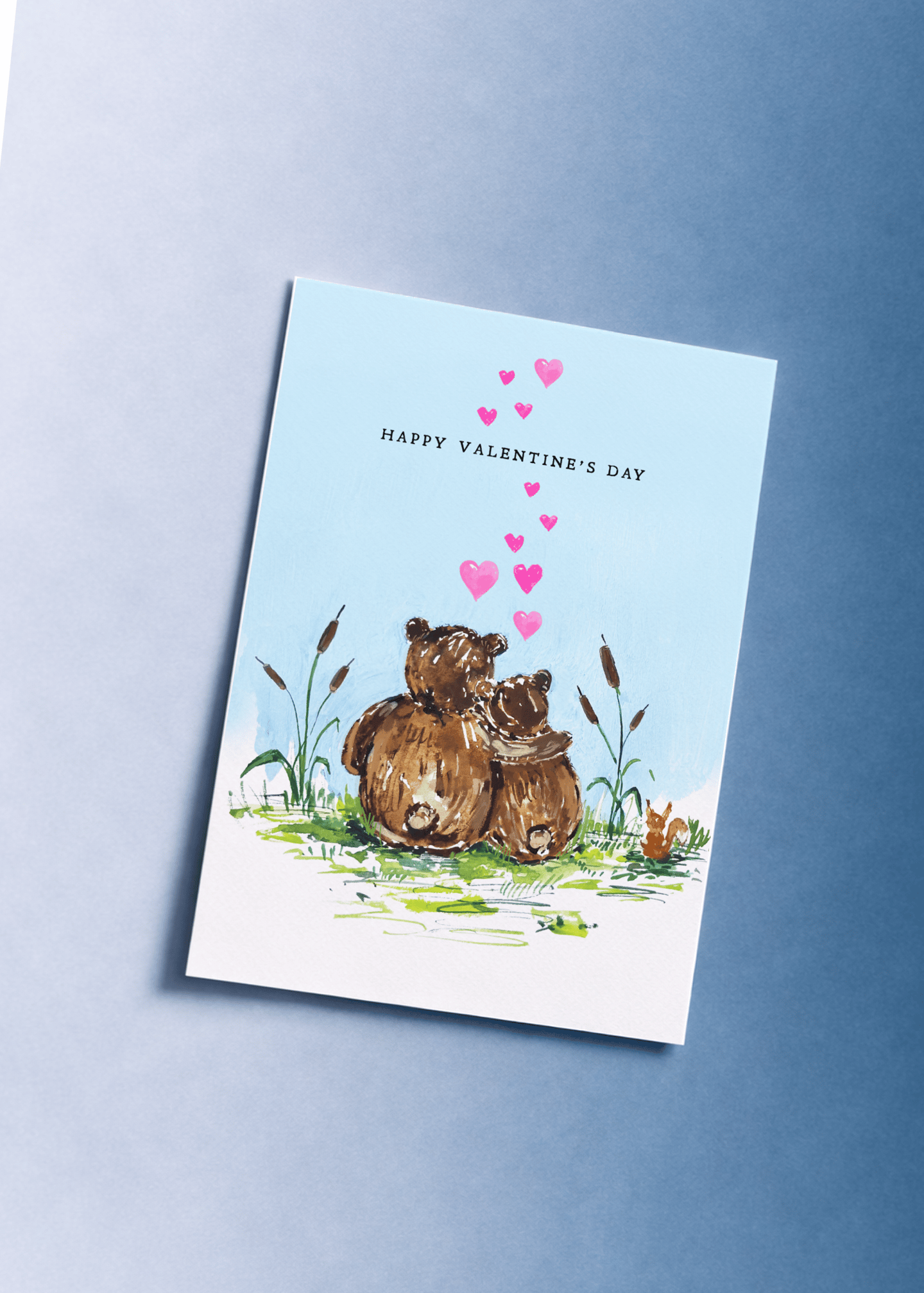 Two Bears Valentine's Day Card mockup 1