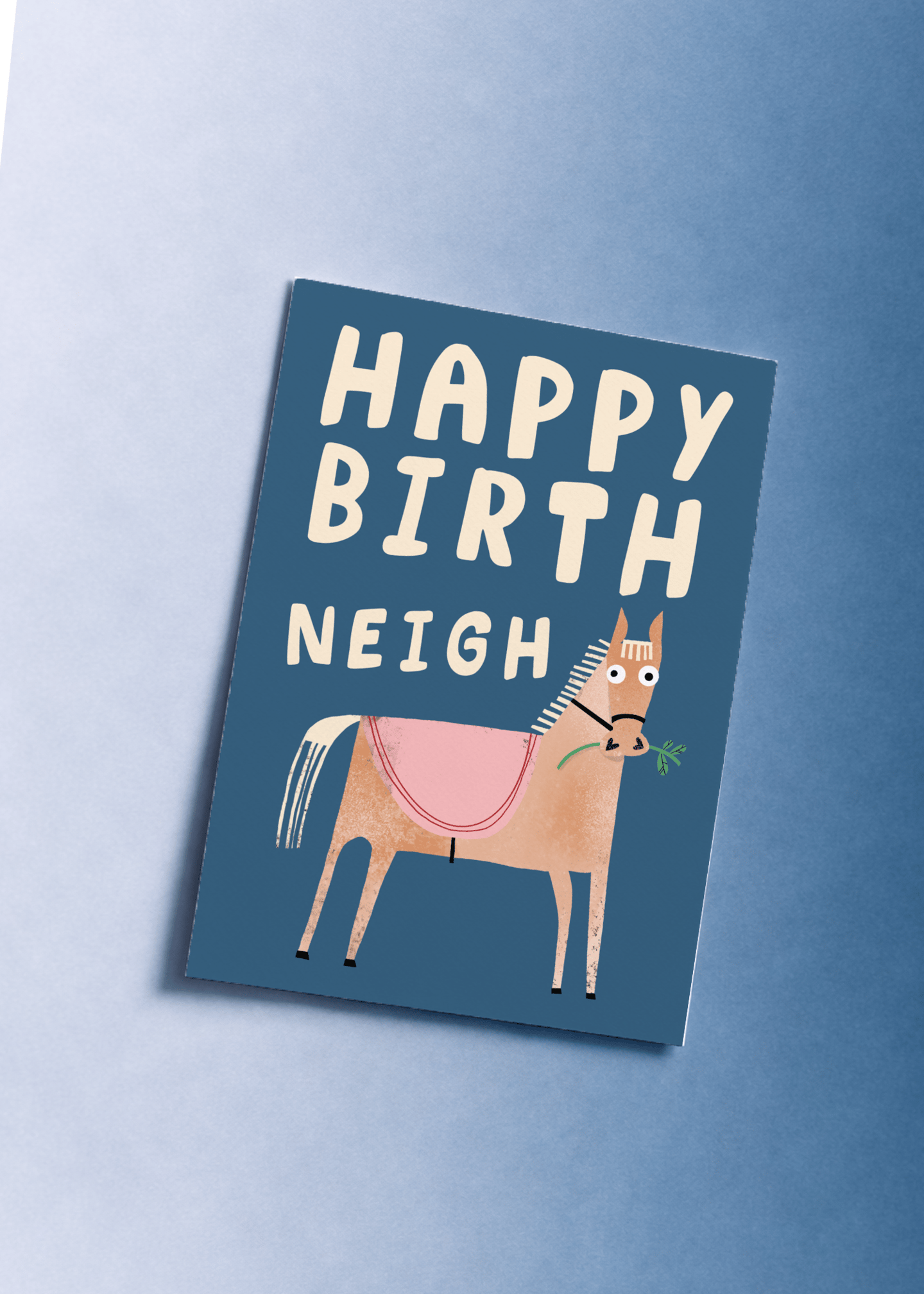 Happy Birth Neigh Horse Card mockup 1