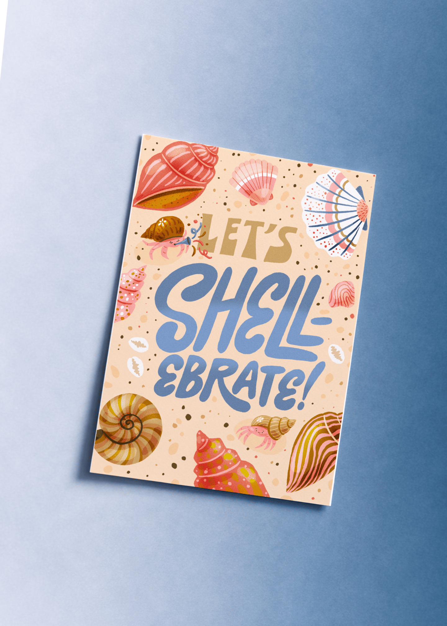 Let’s Shell-ebrate Celebration Card mockup 1