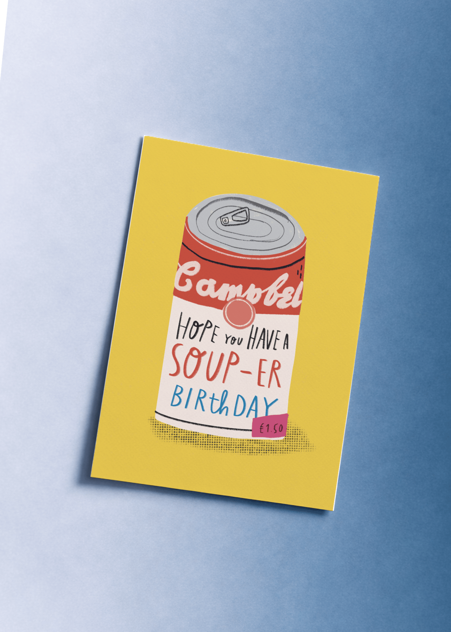 Soup-er Birthday Card mockup 1