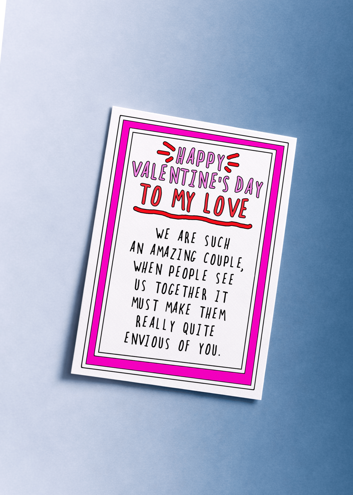 Envious of You Valentine's Day Card mockup 1