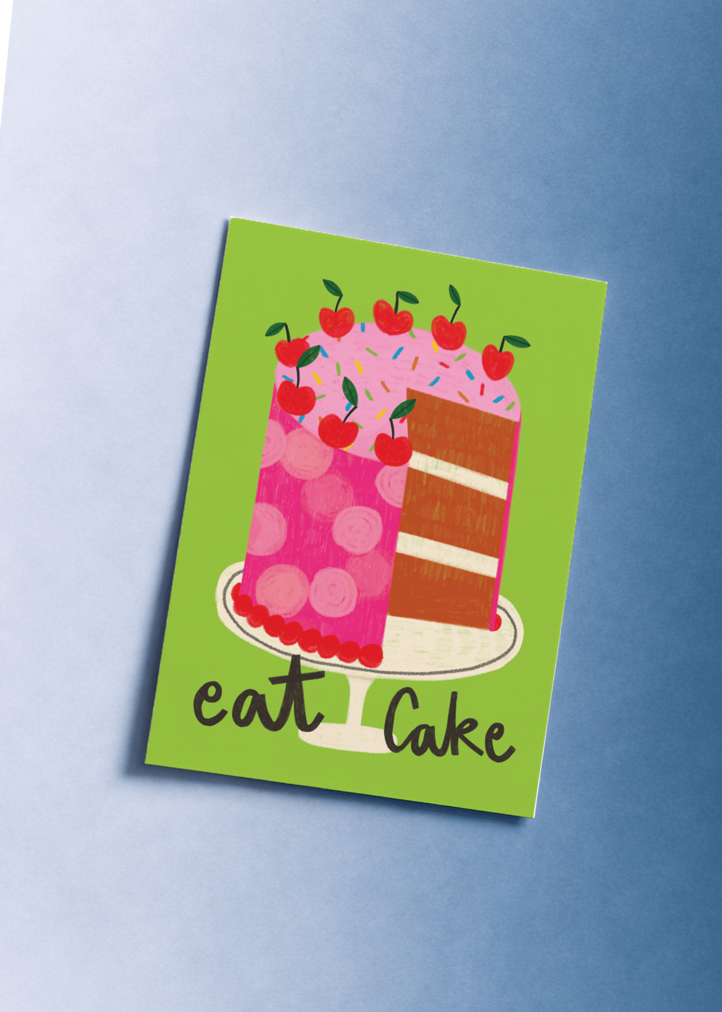 Eat Cake Birthday Card mockup 1
