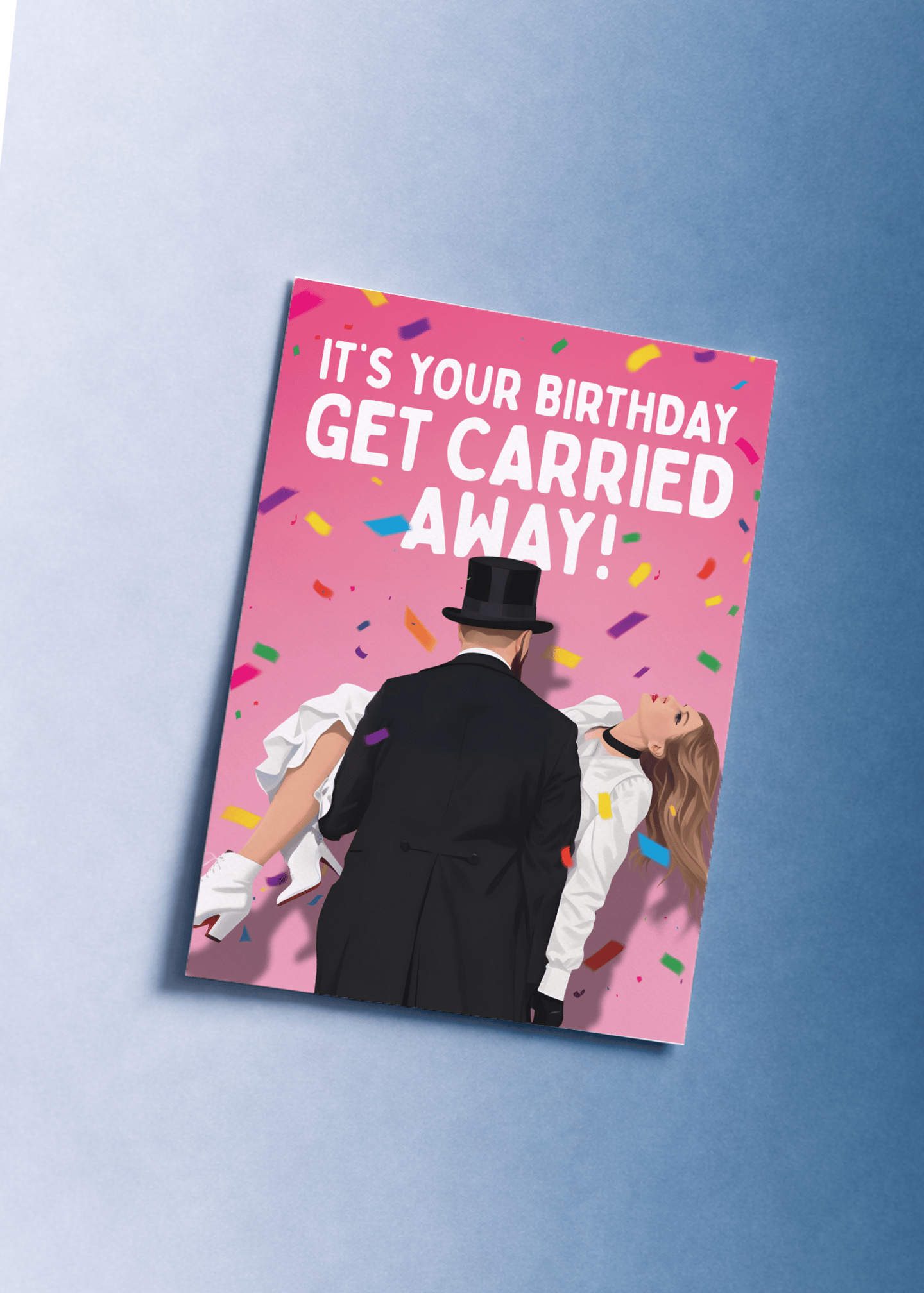 Get Carried Away Birthday Card mockup 1