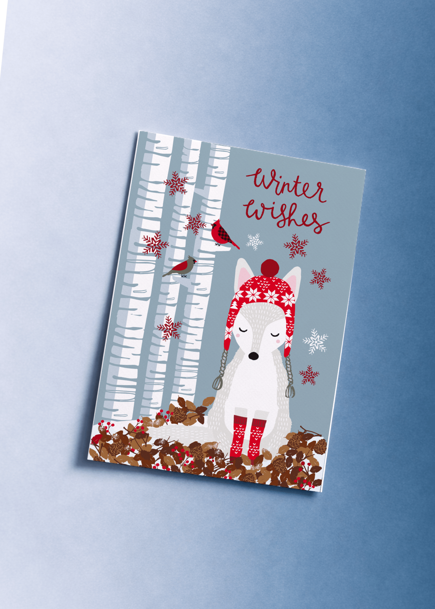 Winter Wishes Woodland Fox mockup 1