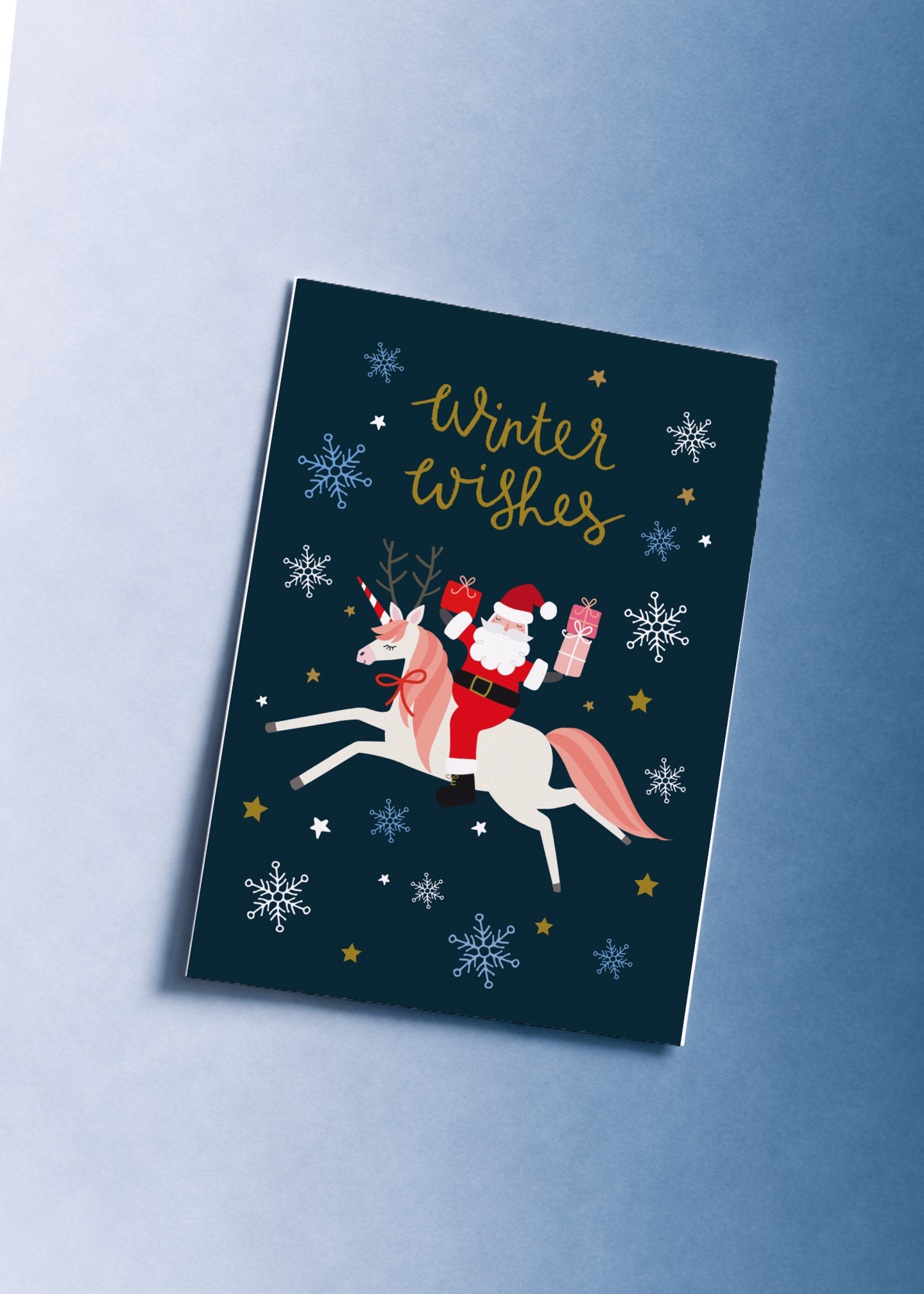 Santa Unicorn Winter Wishes mockup 1