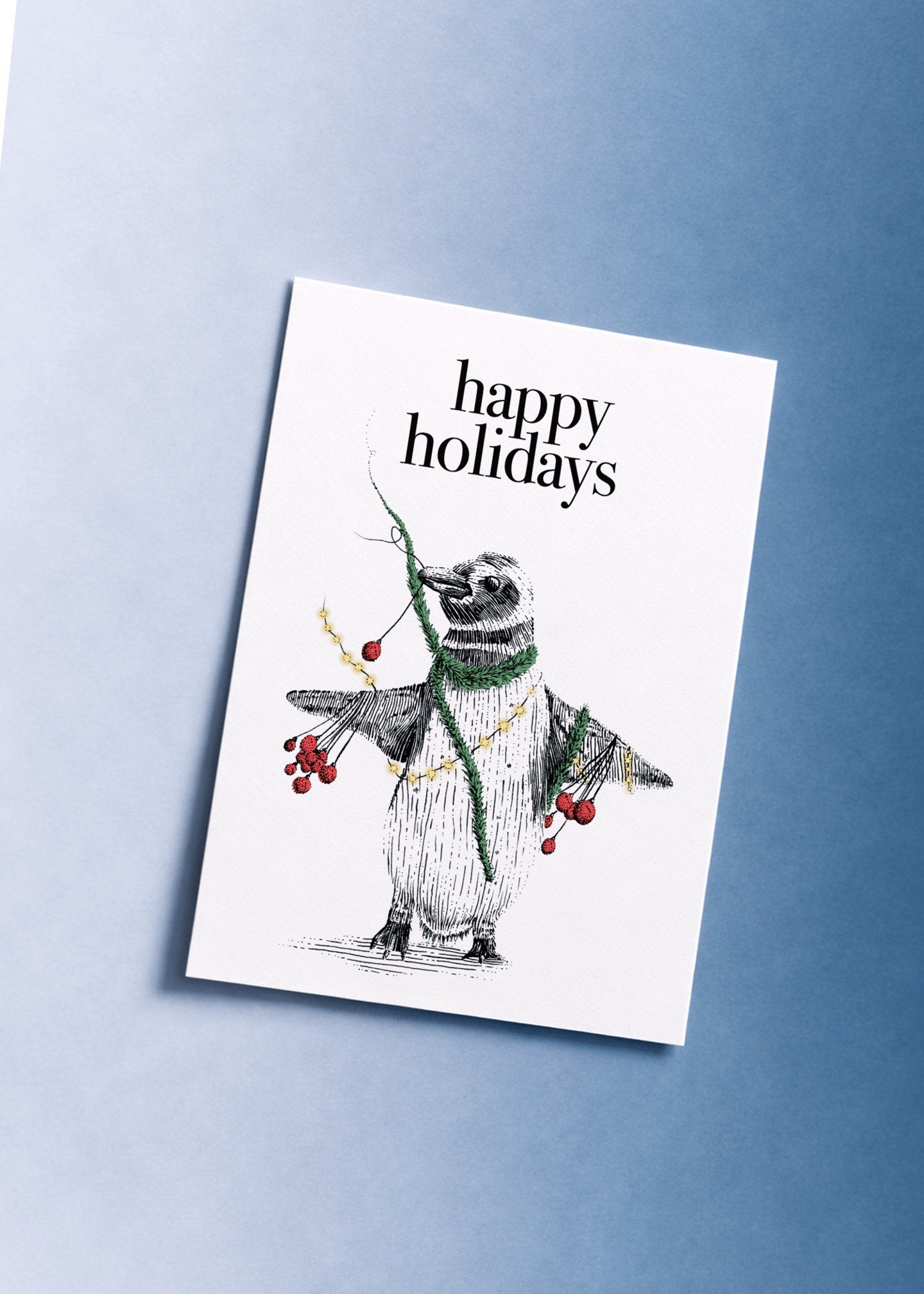 Holiday Penguin mockup 1