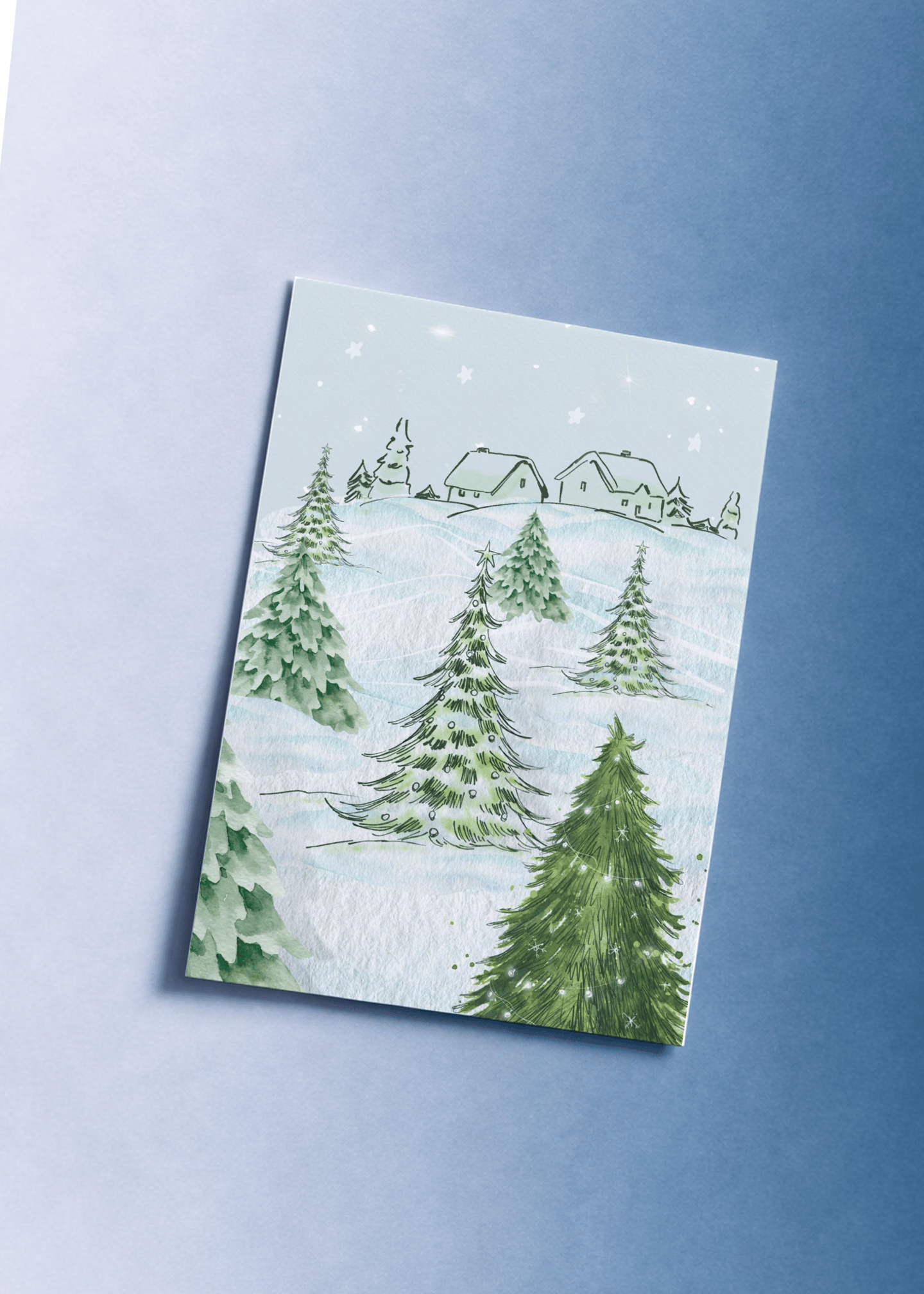 Winter Pine Trees mockup 1