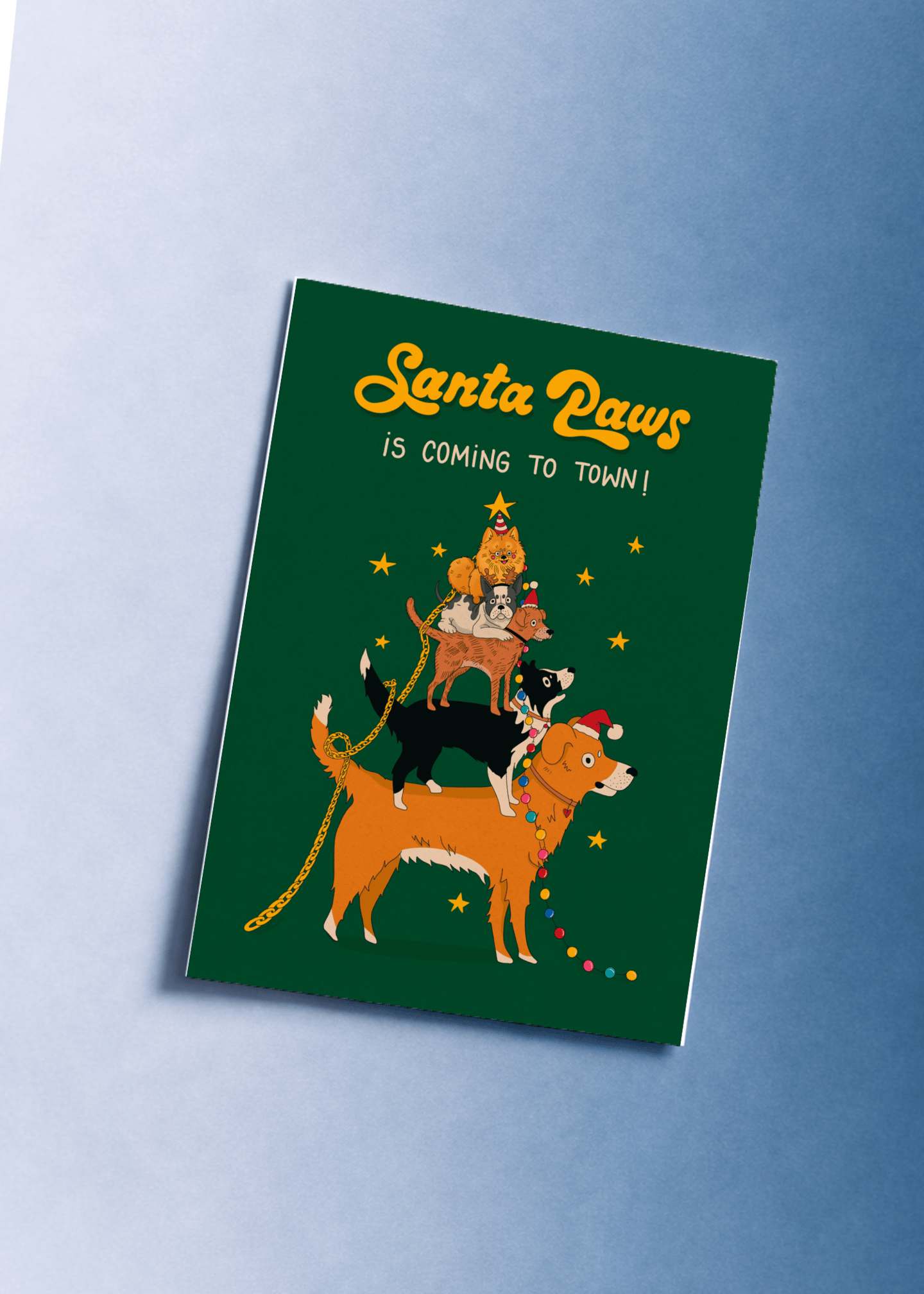 Santa Paws Christmas Dogs mockup 1