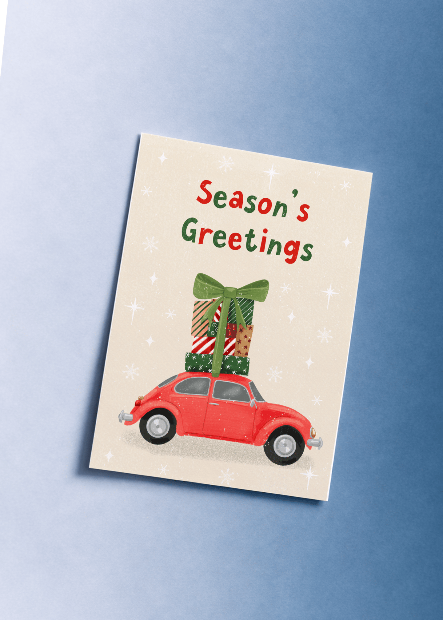 Season's Greetings with Festive Car mockup 1