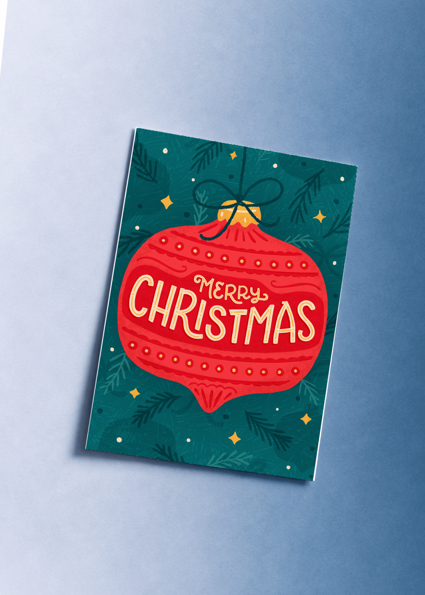 Merry Christmas Ornament mockup 1