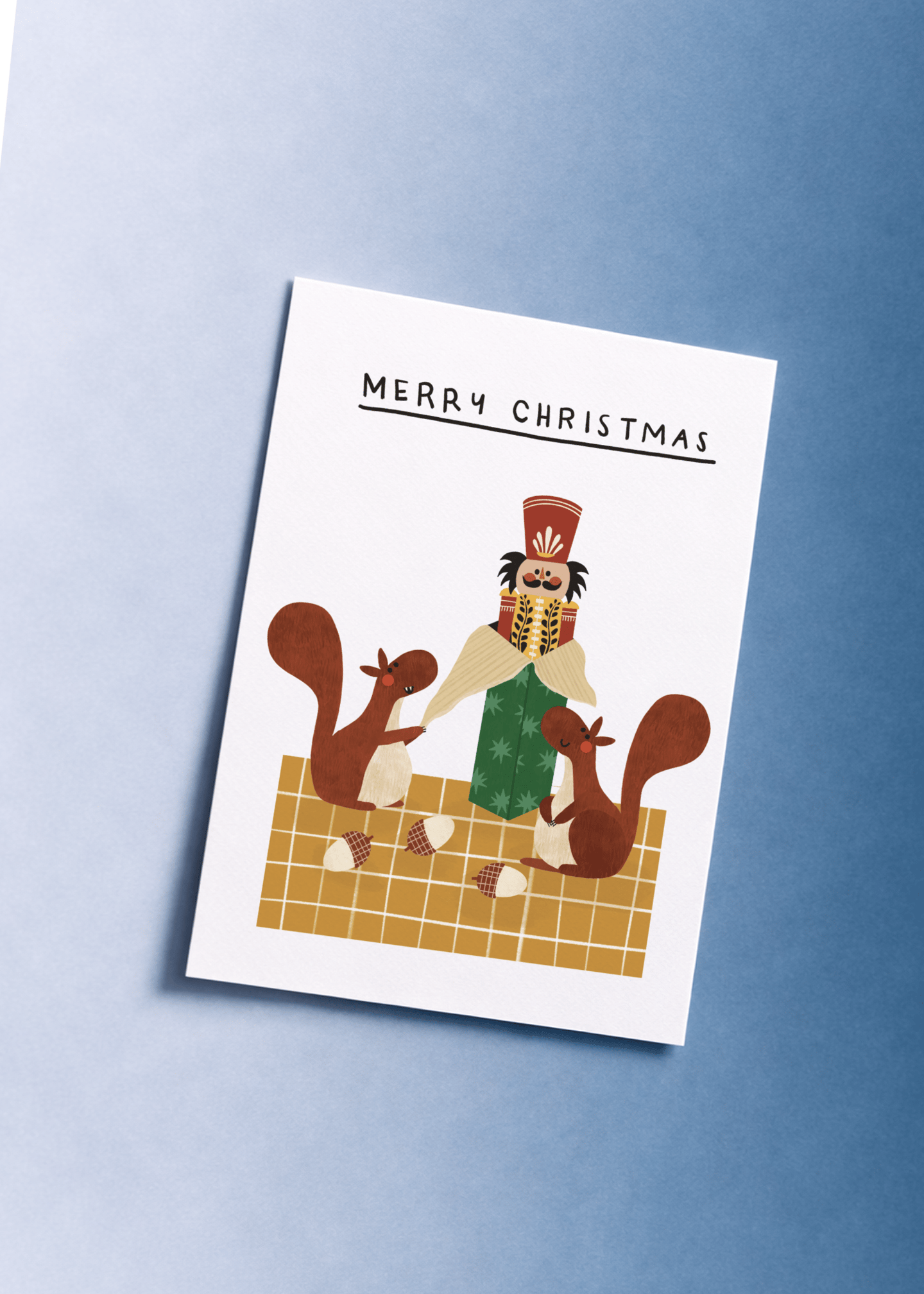 Merry Christmas Nutcracker with Squirrels mockup 1