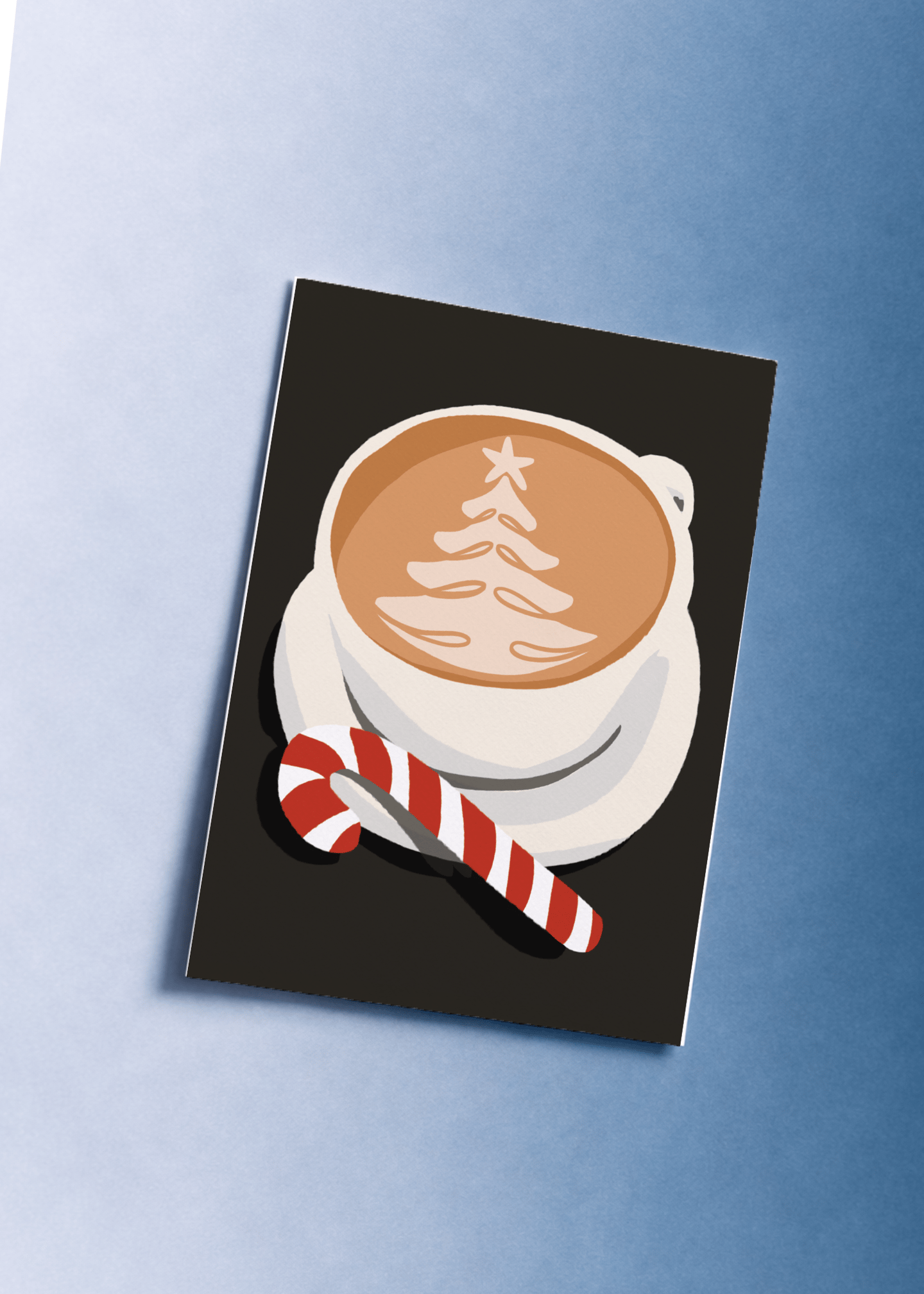 Christmas Latte with Candy Cane mockup 1