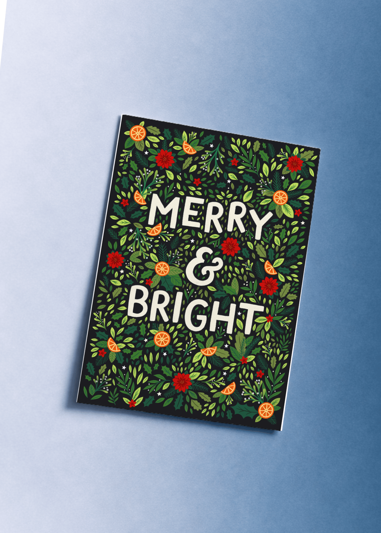 Merry & Bright Festive Illustration mockup 1
