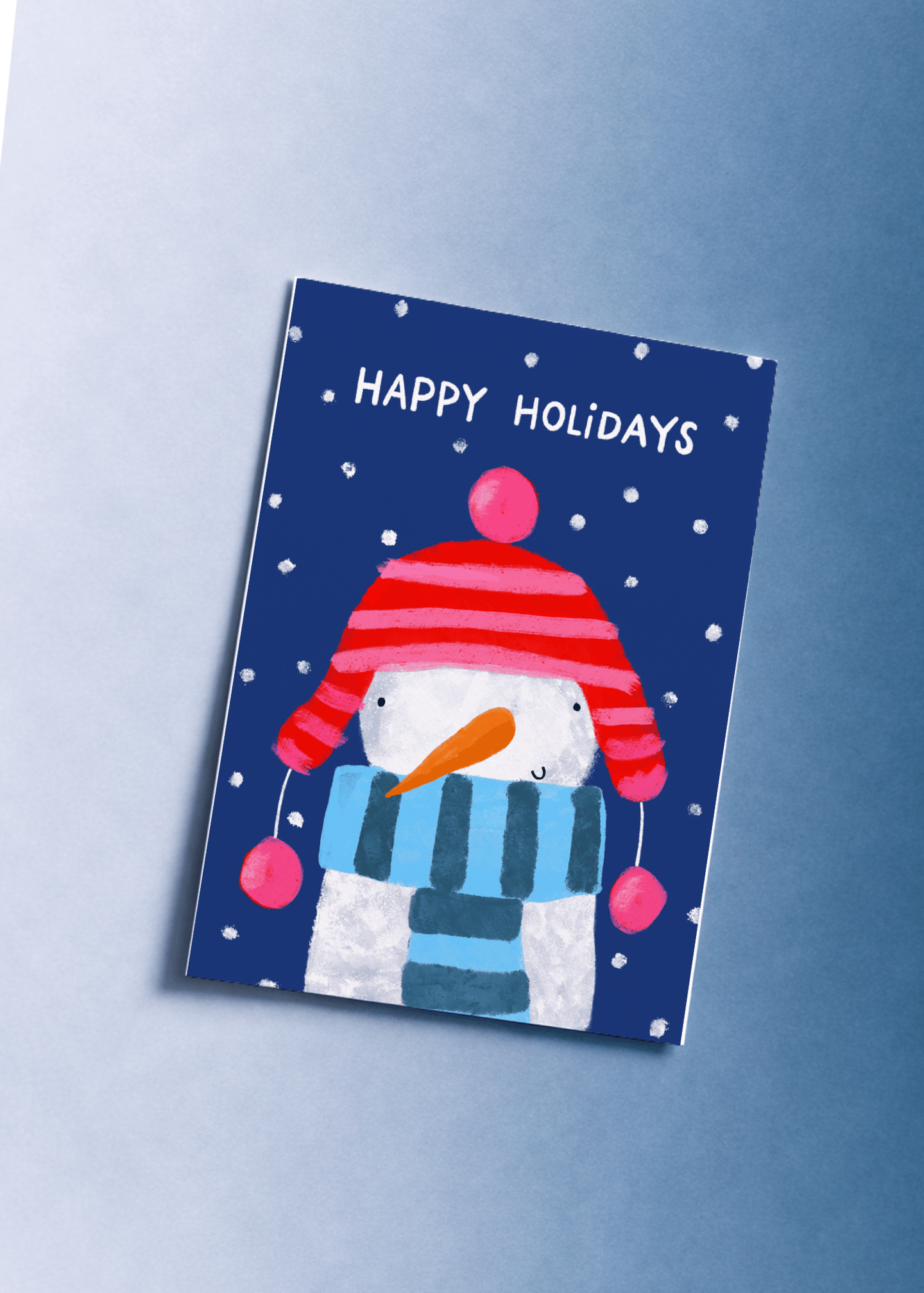 Happy Holidays Snowman mockup 1