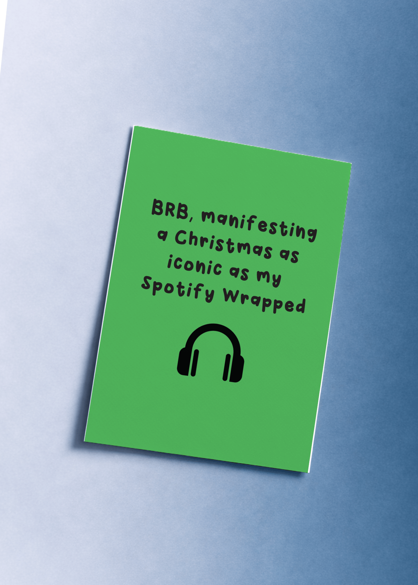 BRB, Manifesting a Christmas Card mockup 1