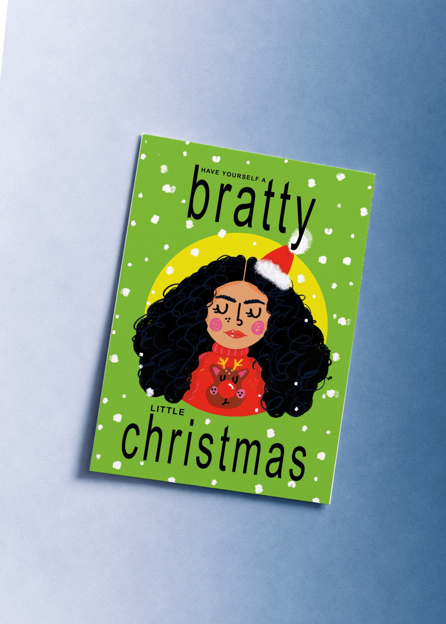Bratty Christmas Card mockup 1