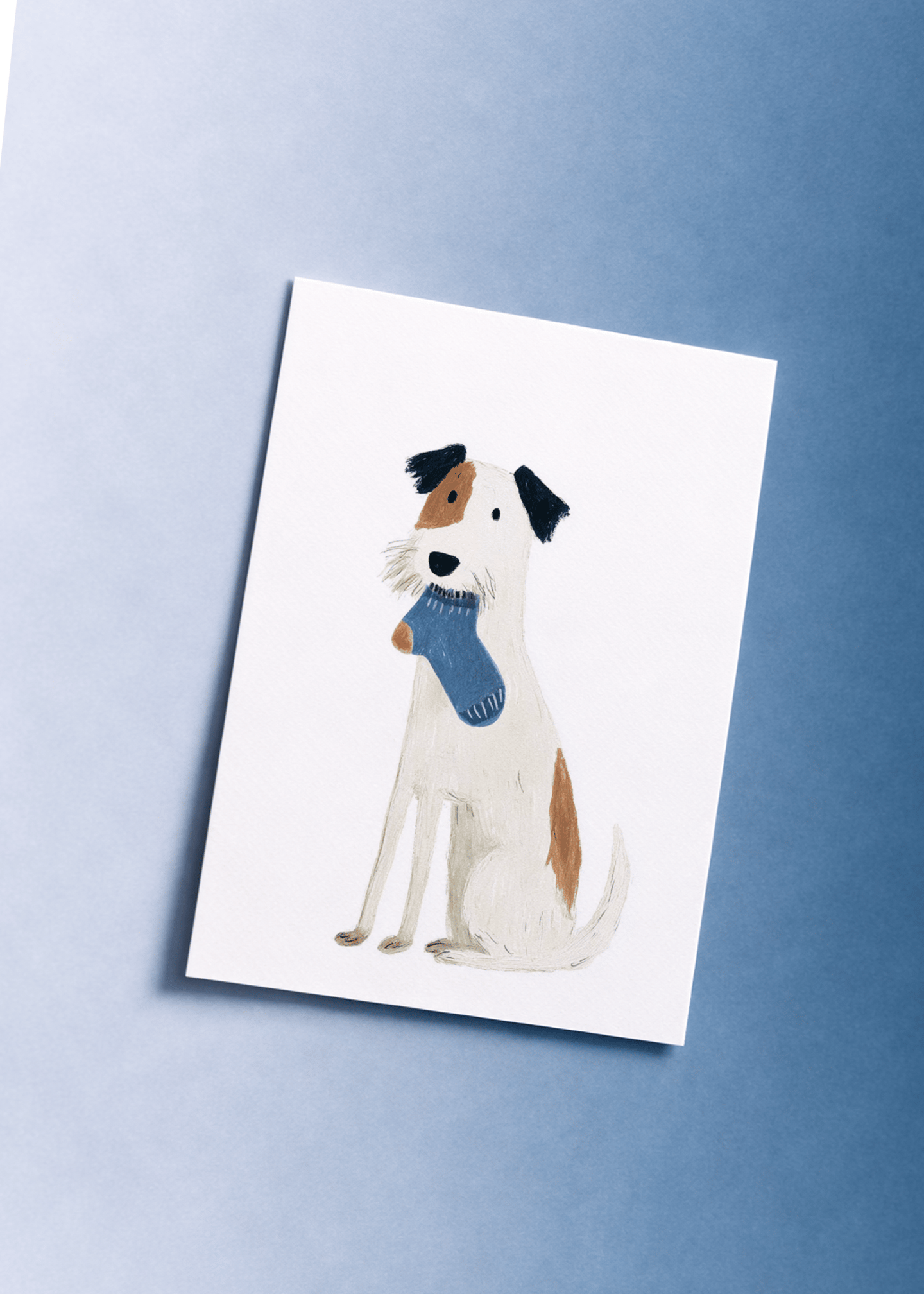 dog with sock mockup 1