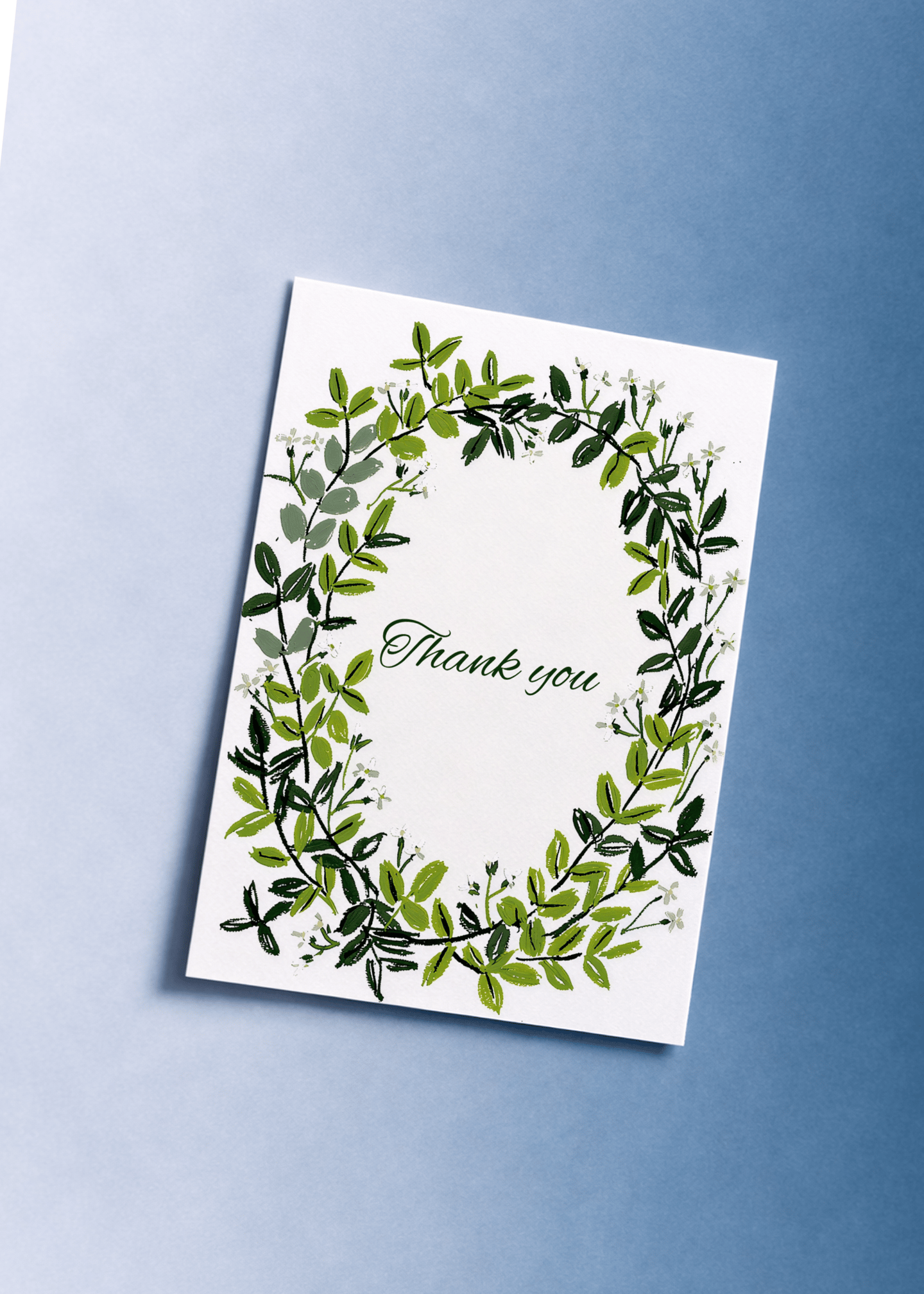 Greenery Wreath Thank You mockup 1