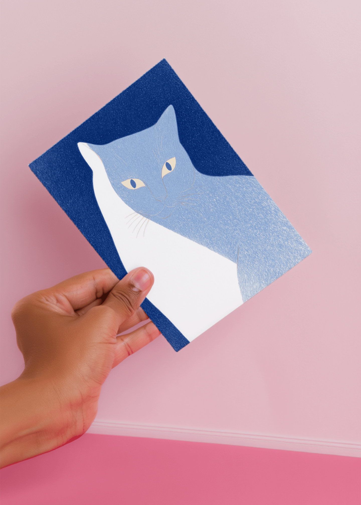 white cat shadow mockup 4