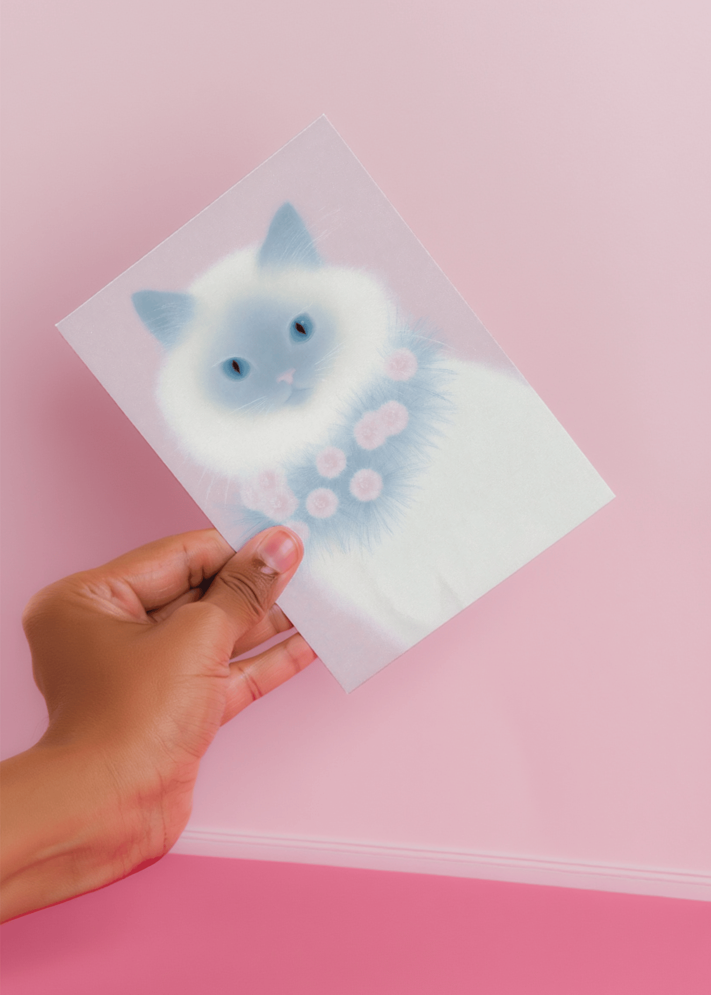 ragdoll cat with cool scarf mockup 4