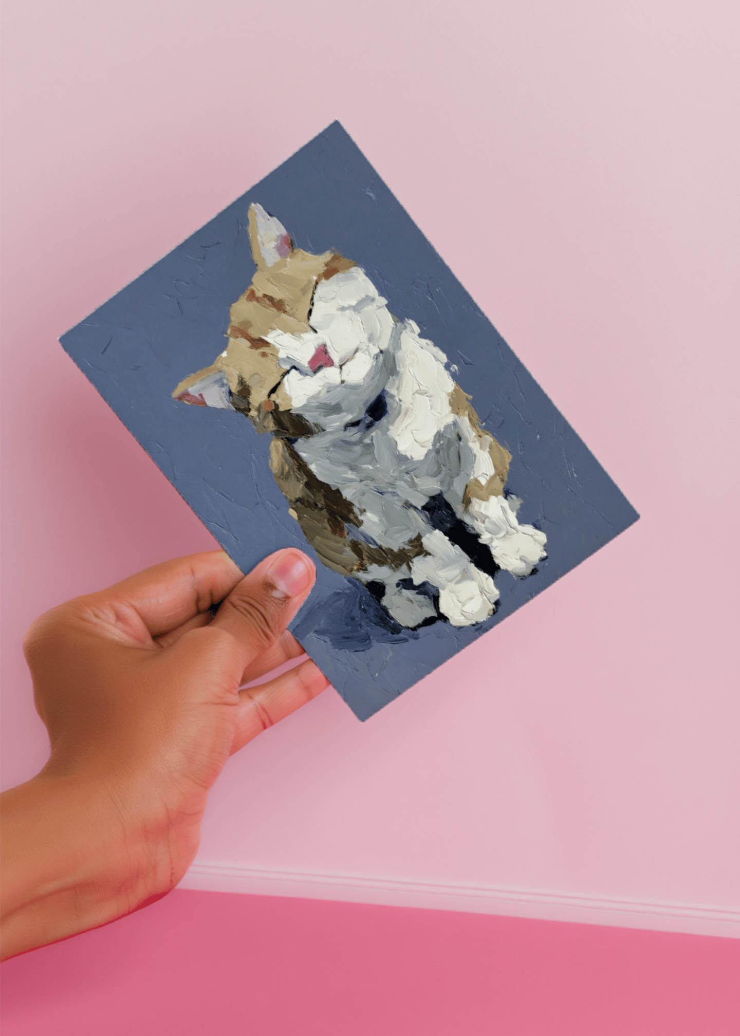 painted tabby cat mockup 4