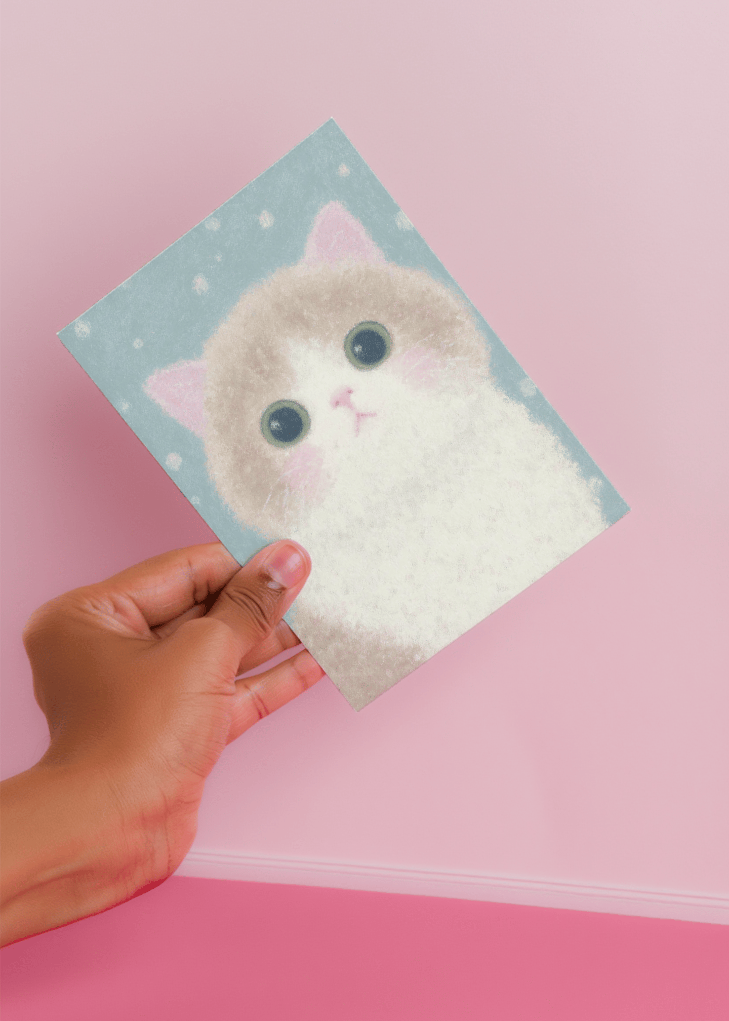 cute brown cat mockup 4