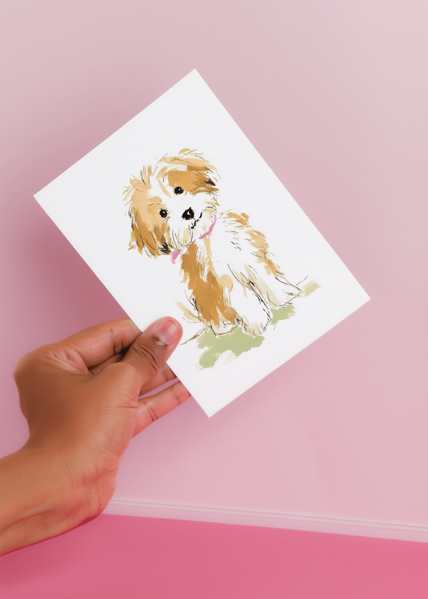 cute dog sketch mockup 4