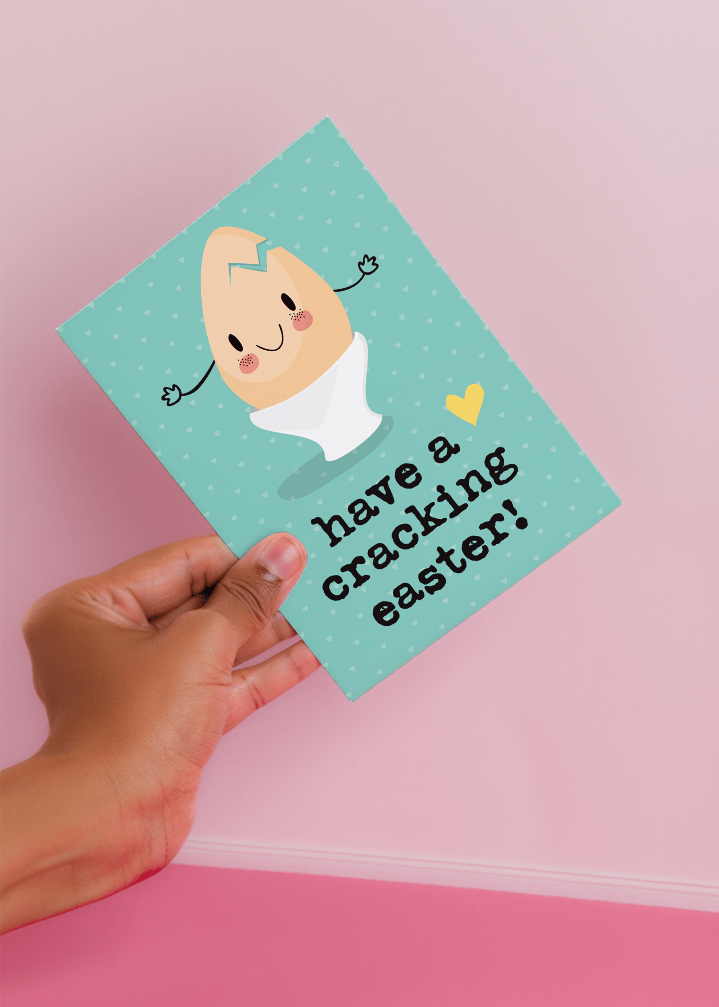 Easter Chic Chick Card mockup 4