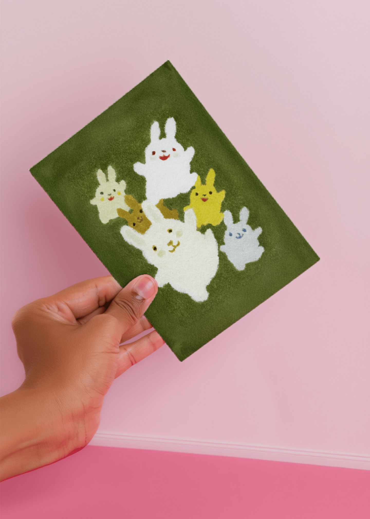 Bunny Parade Cheer Card mockup 4