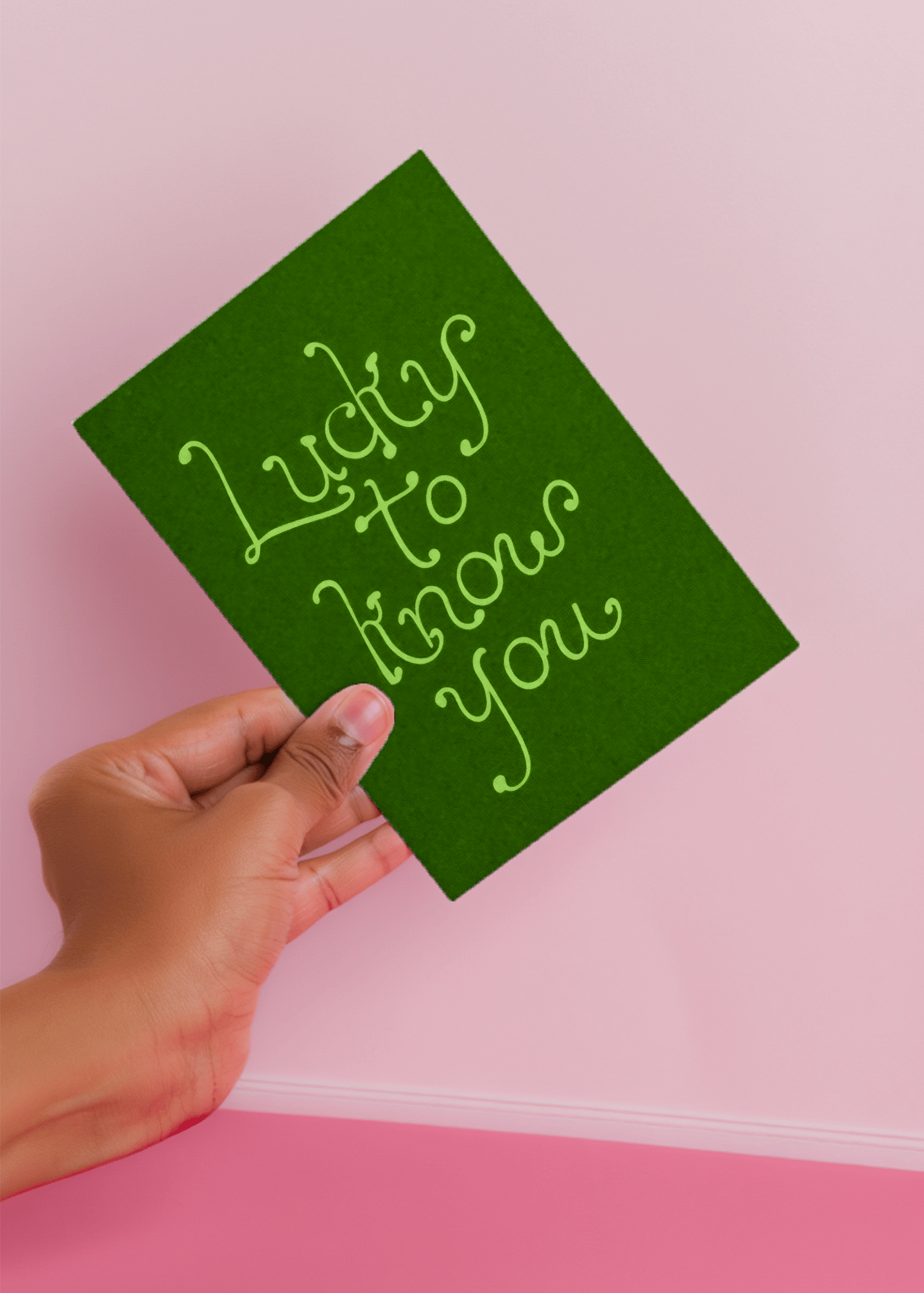 Lucky to Know You Card mockup 4